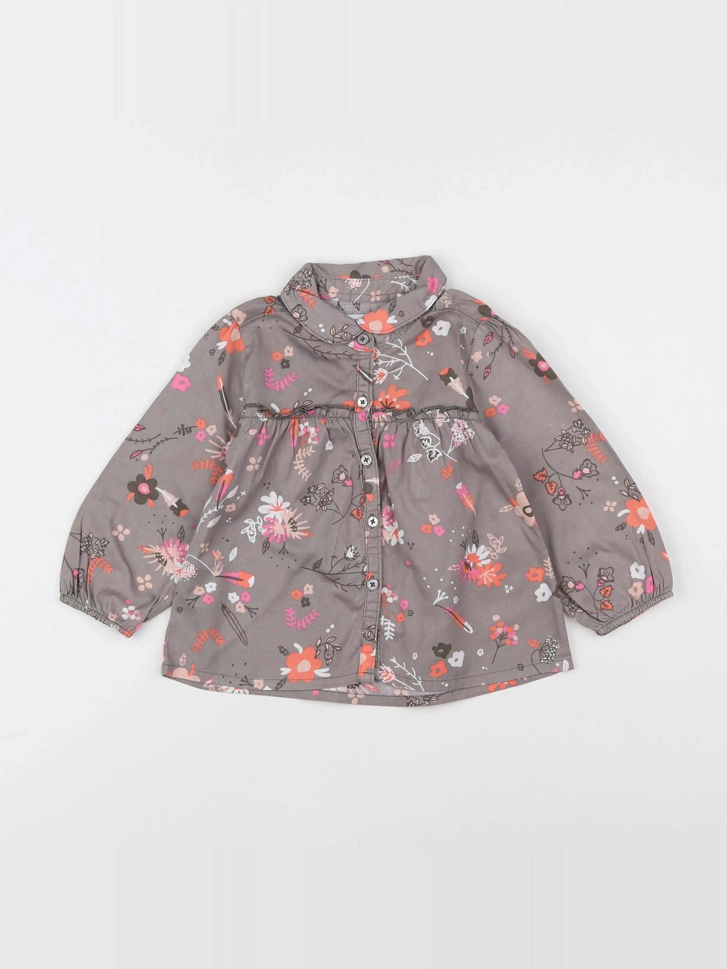Vertbaudet - blouse marron - 18 mois