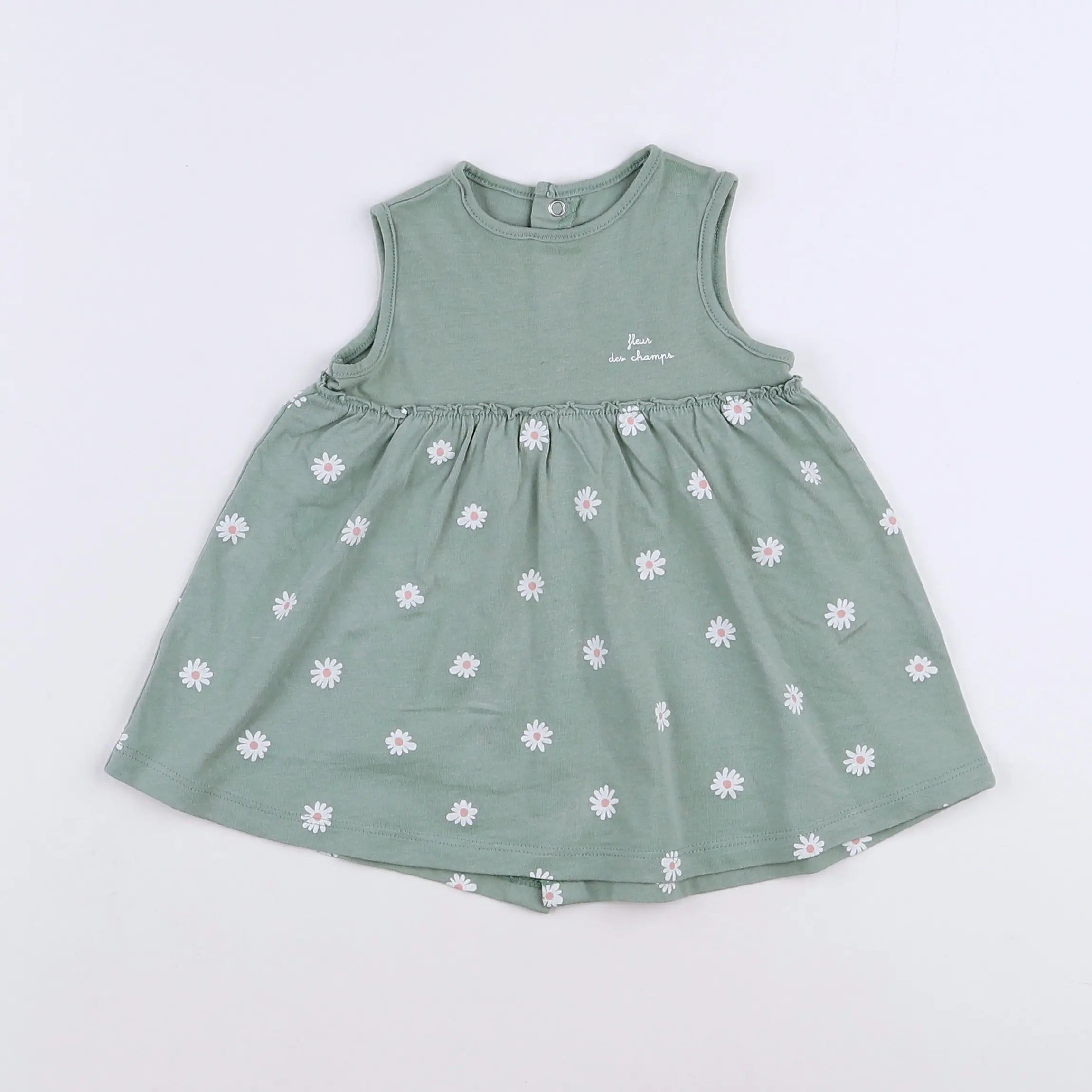 Vertbaudet - robe vert - 3 mois
