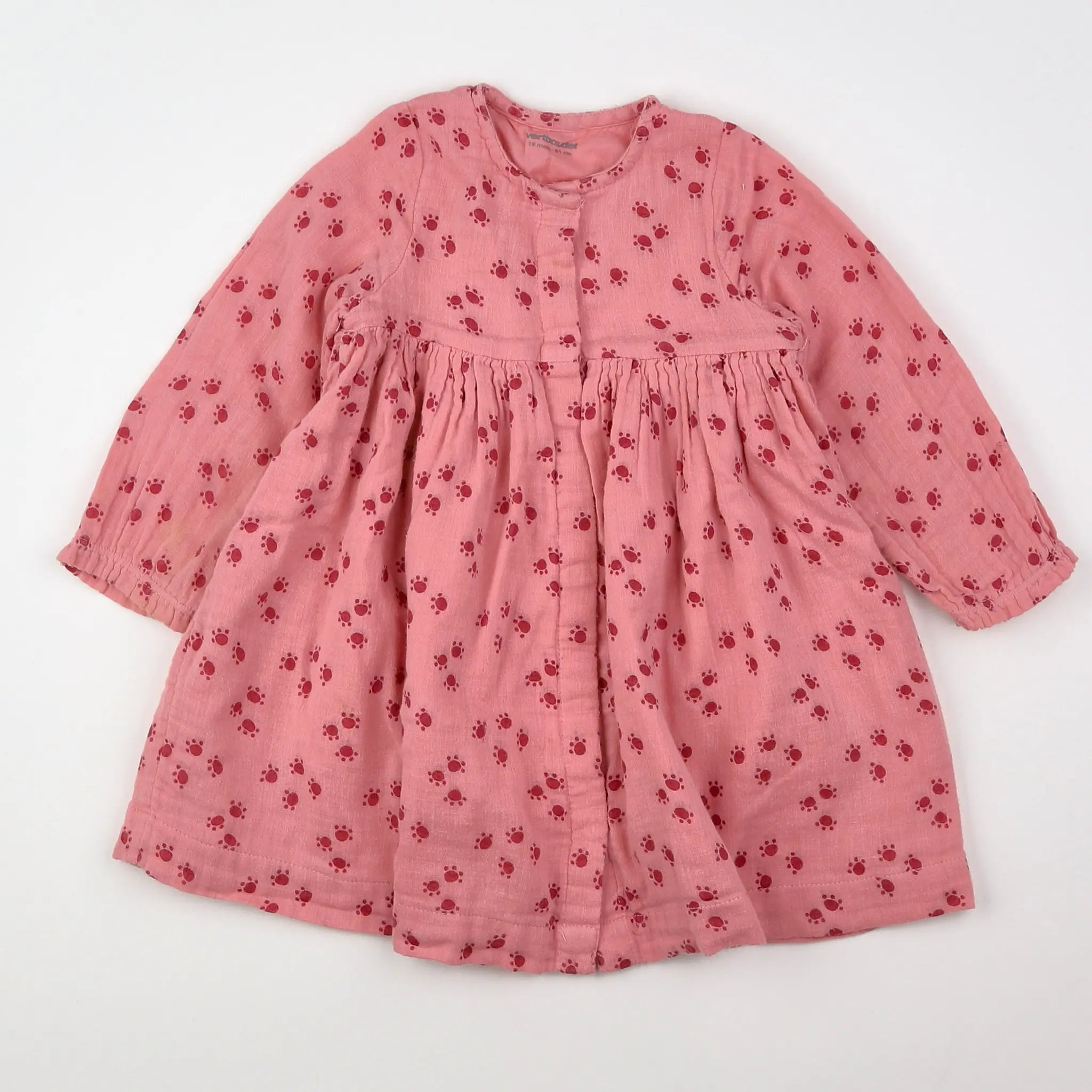 Vertbaudet - robe rose - 18 mois