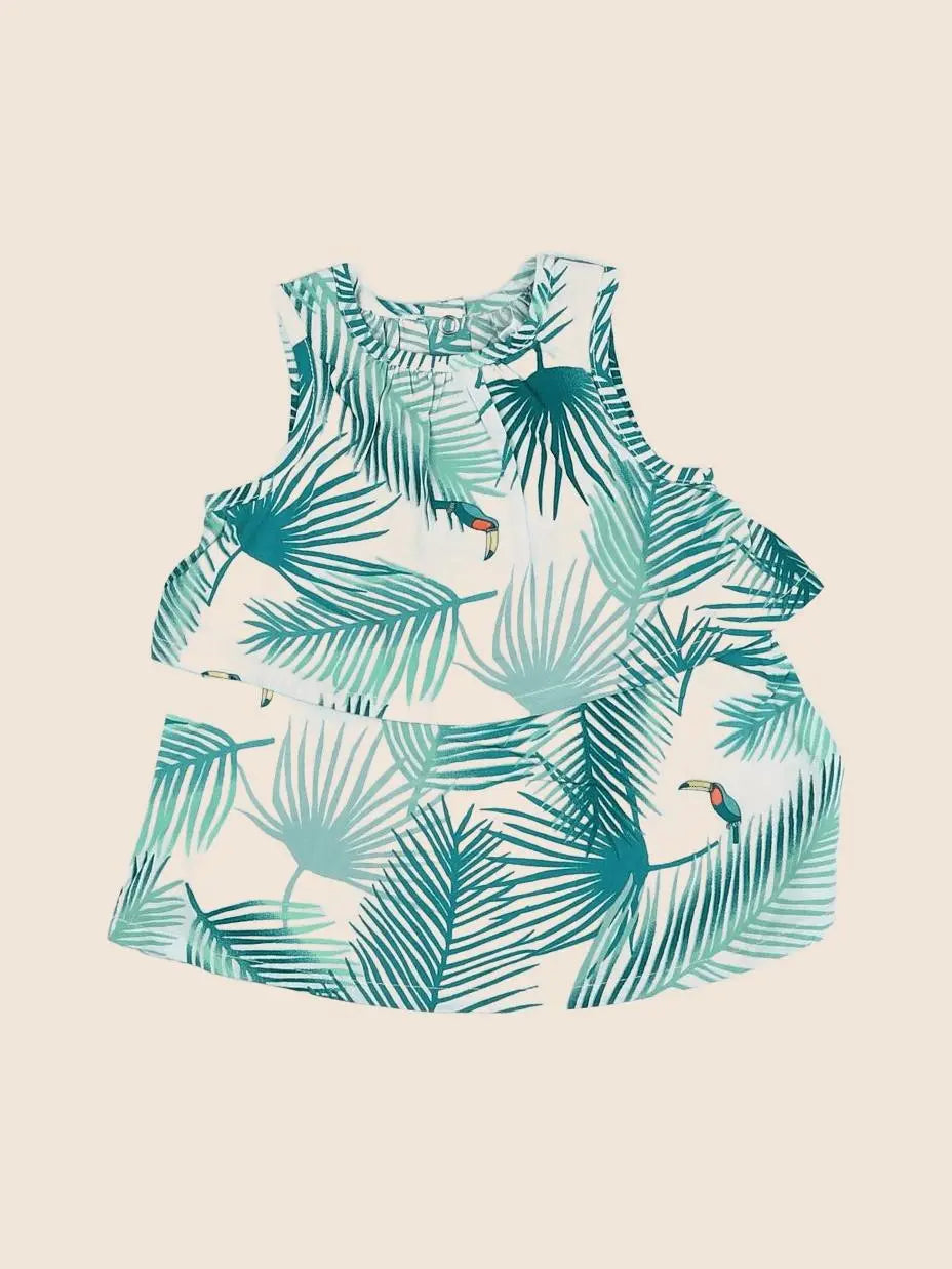 Vertbaudet - blouse multicolore (état neuf) - 3 mois