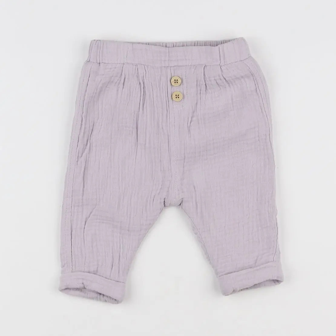 Vertbaudet - pantalon doublé violet - 6 mois