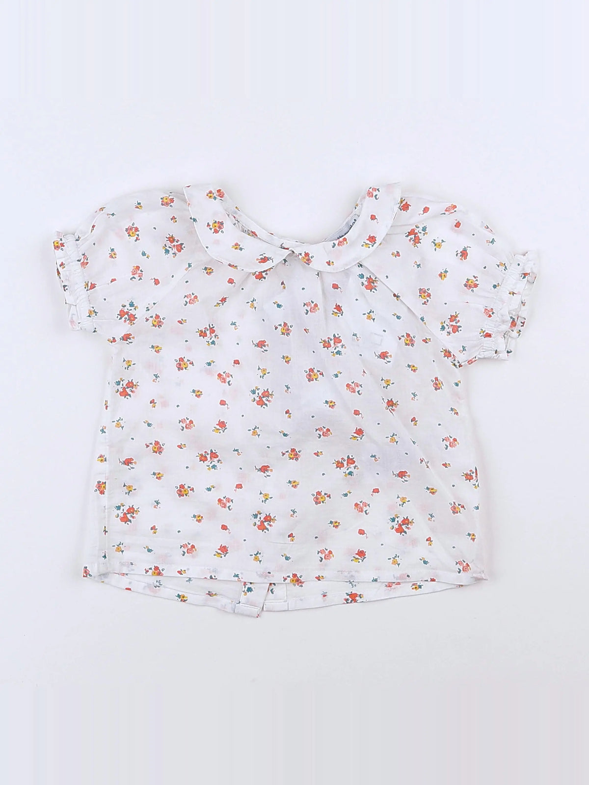 Vertbaudet - blouse blanc (état neuf) - 12 mois