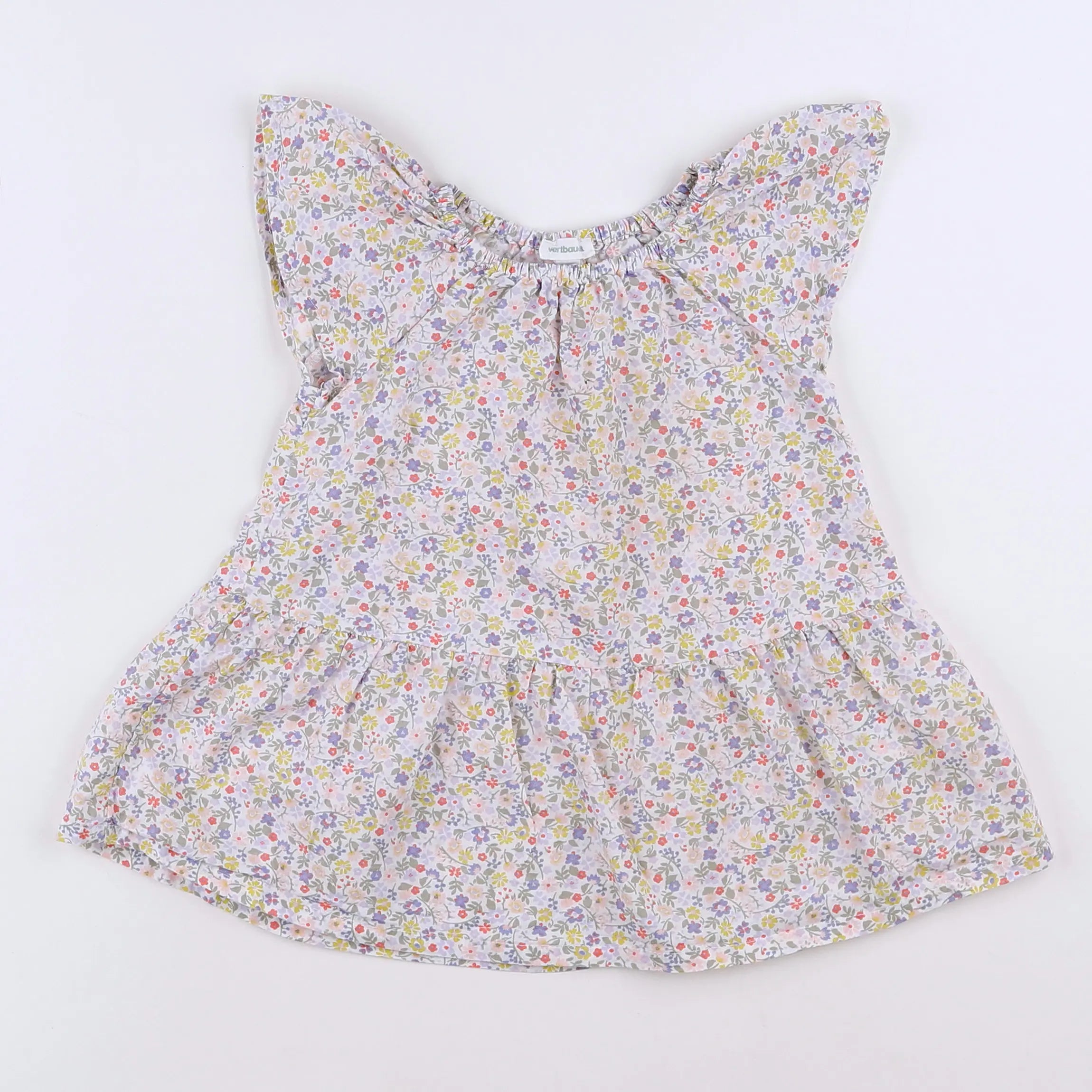 Vertbaudet - robe multicolore - 9 mois