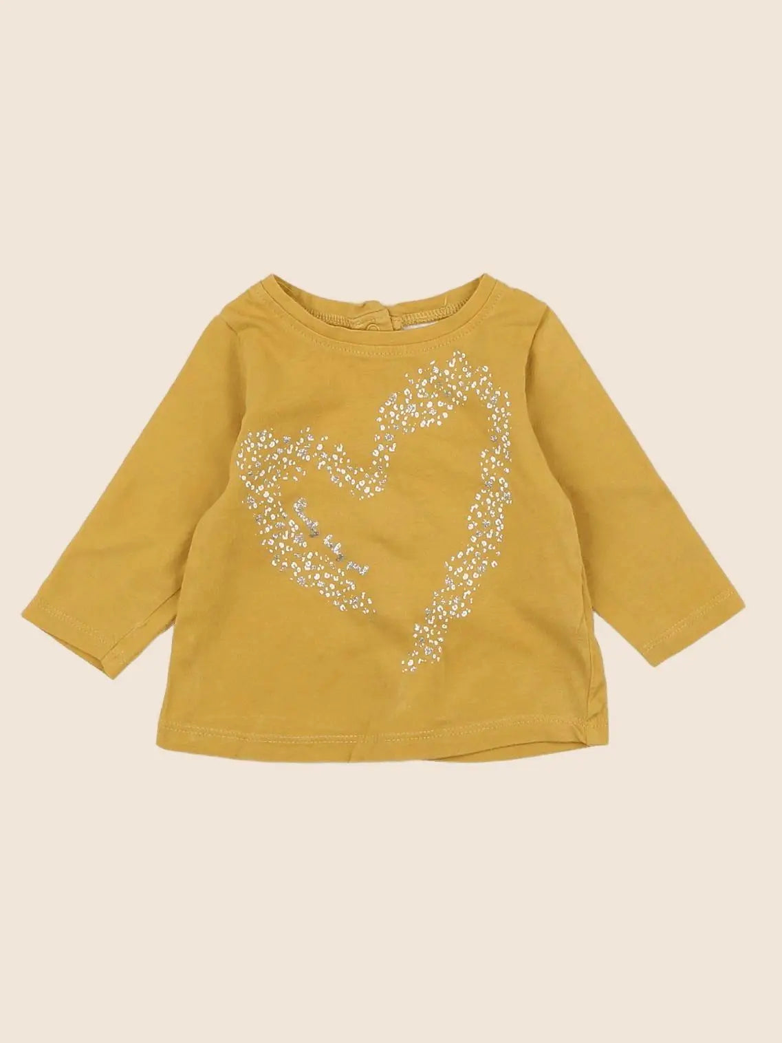 Tape à l'oeil - tee-shirt jaune, argent - 3 mois