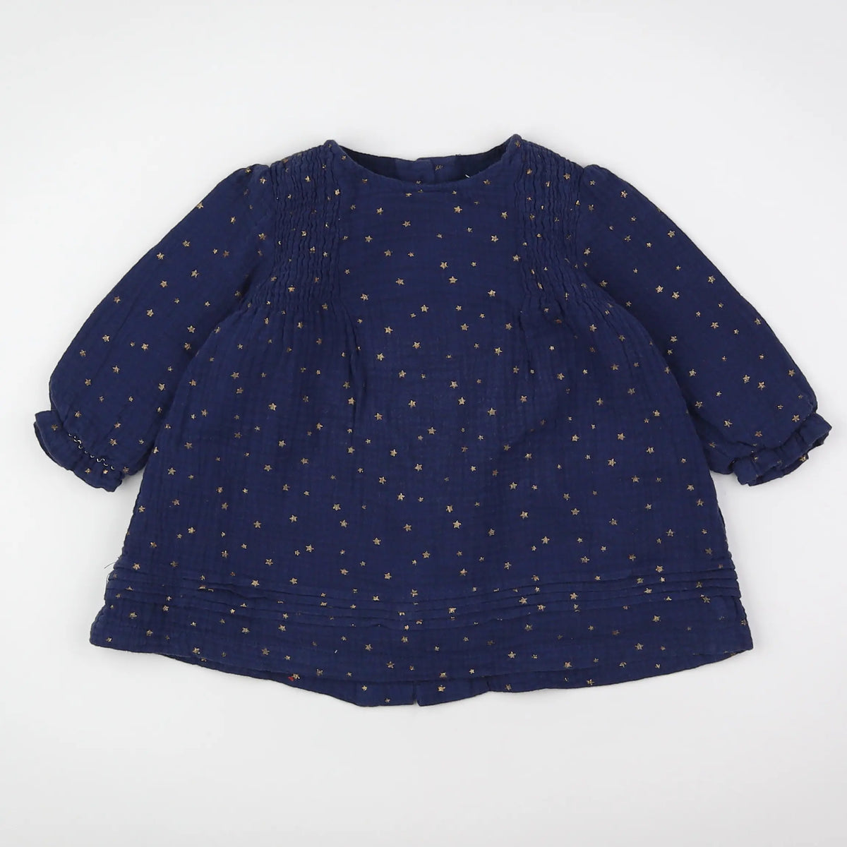 Vertbaudet - robe bleu - 12 mois