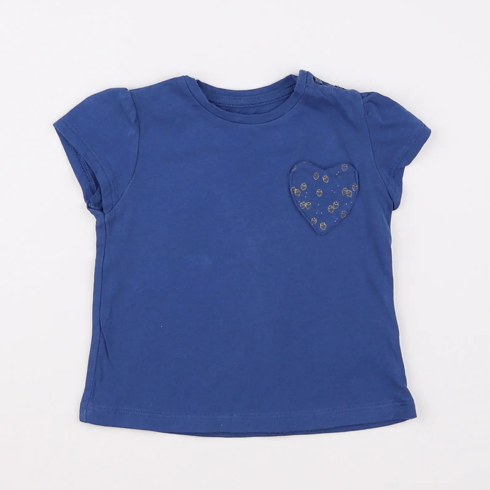 Vertbaudet - tee-shirt bleu - 9 mois