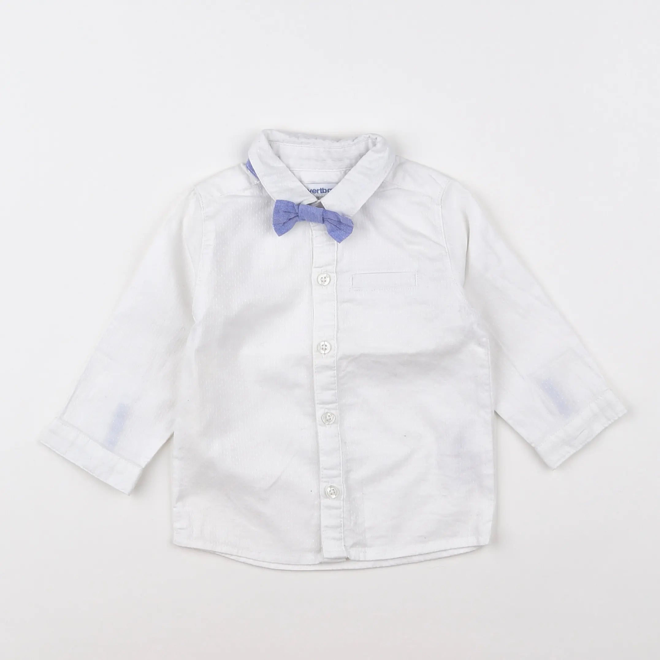 Vertbaudet - chemise blanc - 12 mois