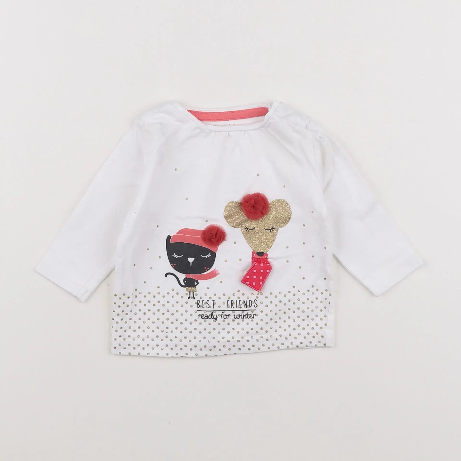 Vertbaudet - tee-shirt blanc - 3 mois