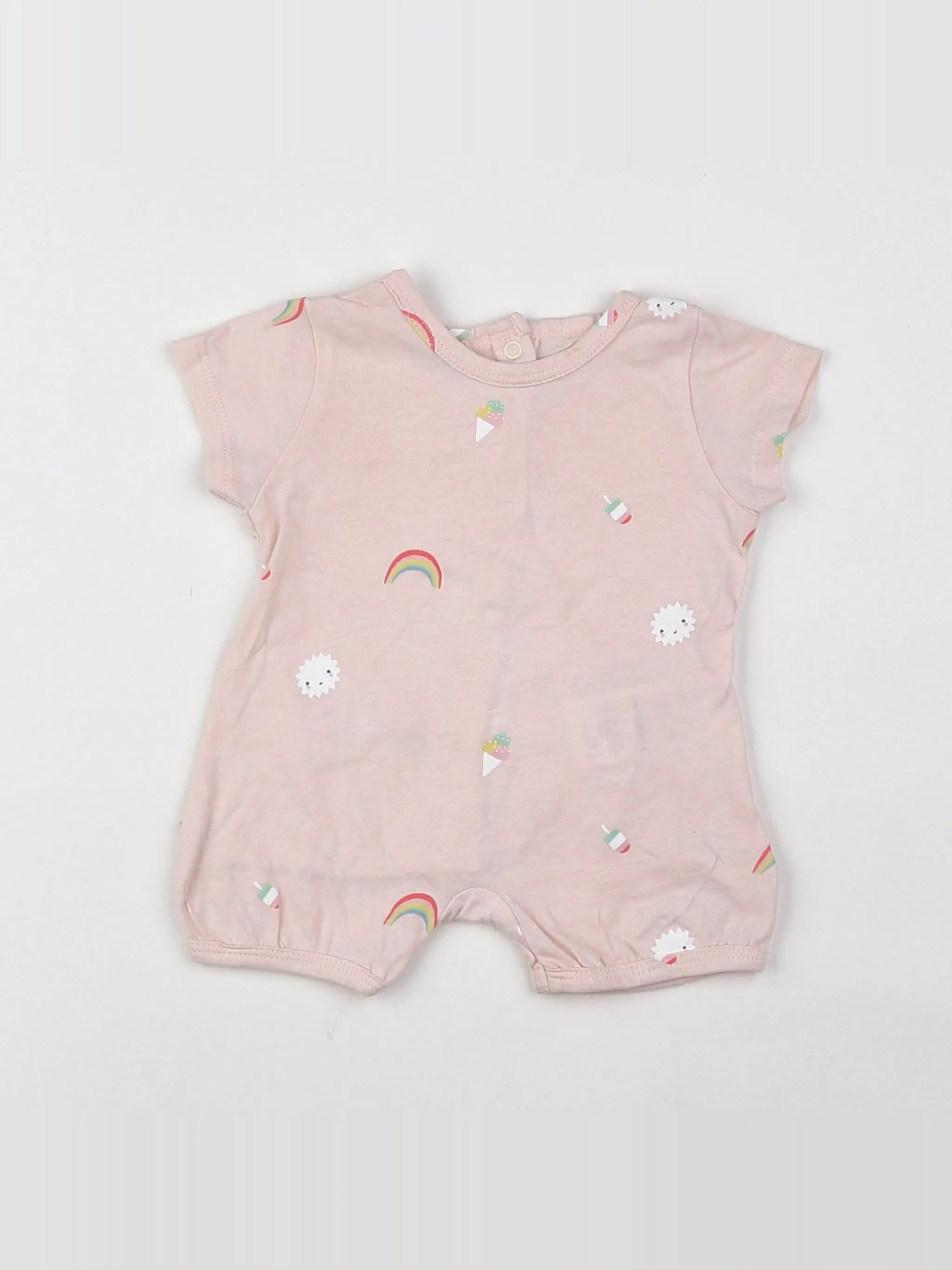 Vertbaudet - pyjama coton rose - 1 mois