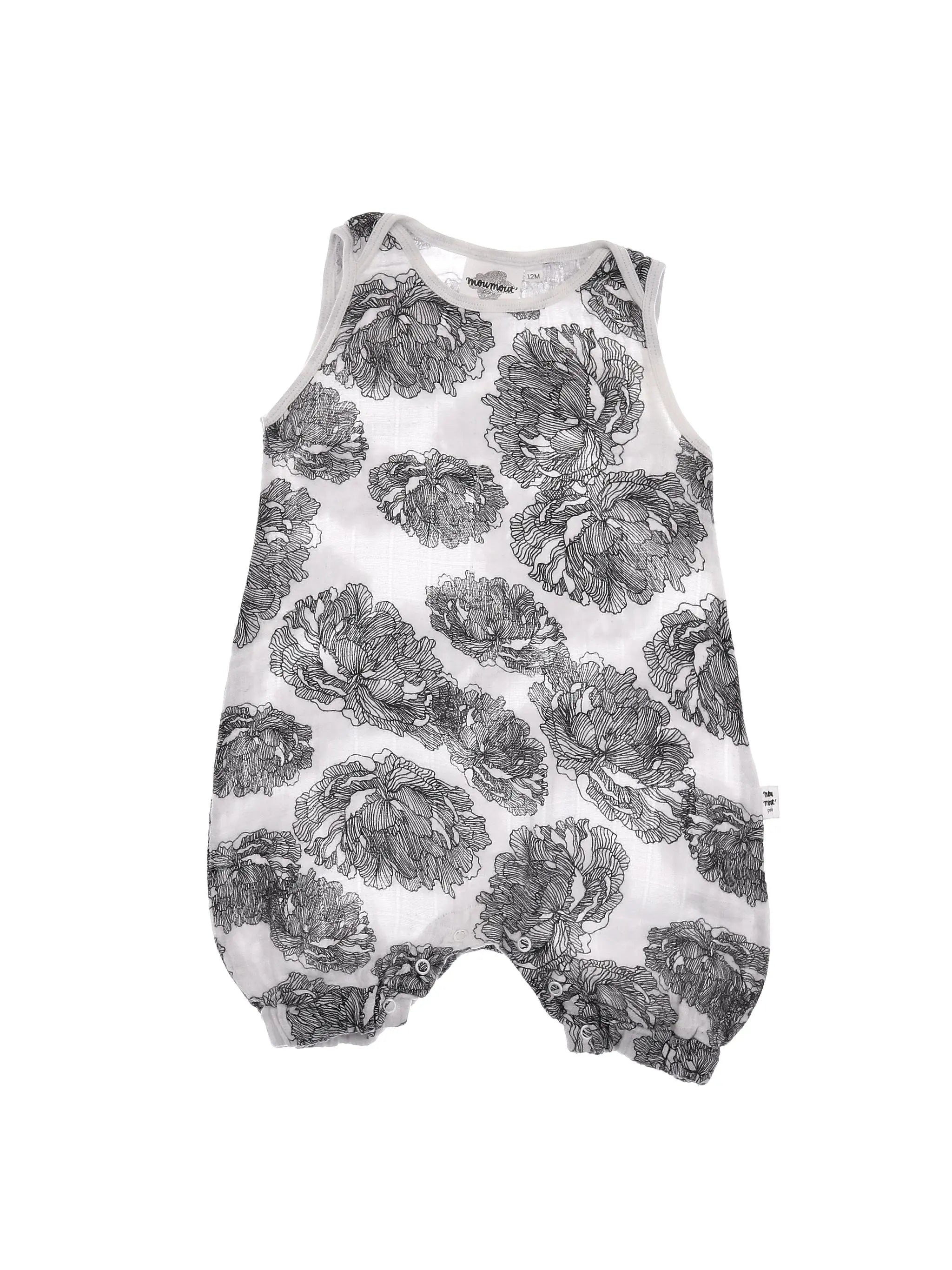 Moumout' - combinaison noir, blanc - 12 mois