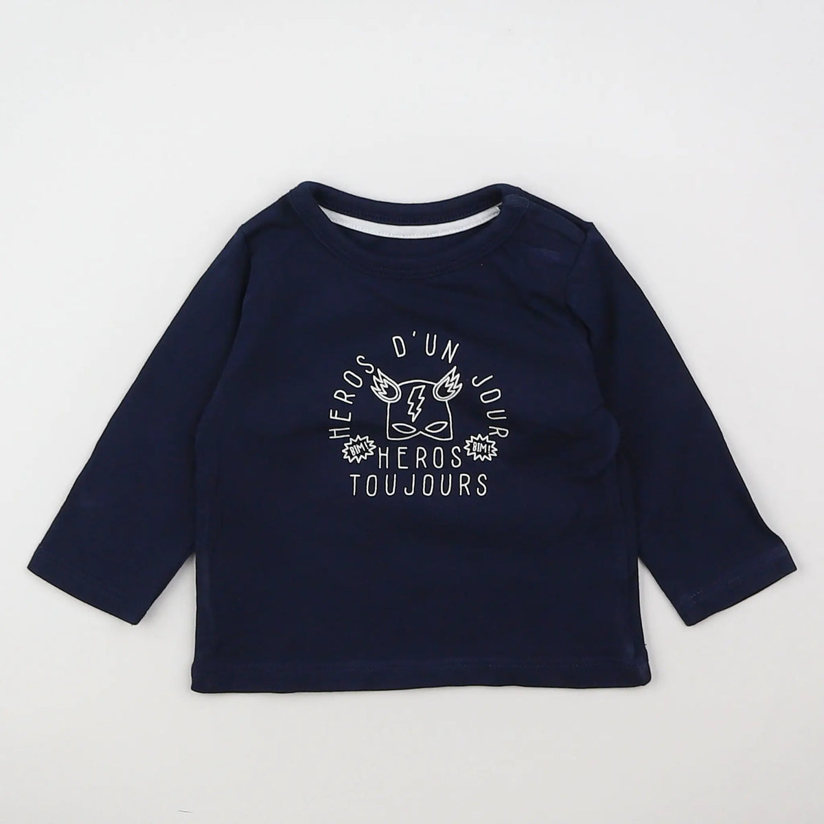 Vertbaudet - tee-shirt bleu - 3 mois