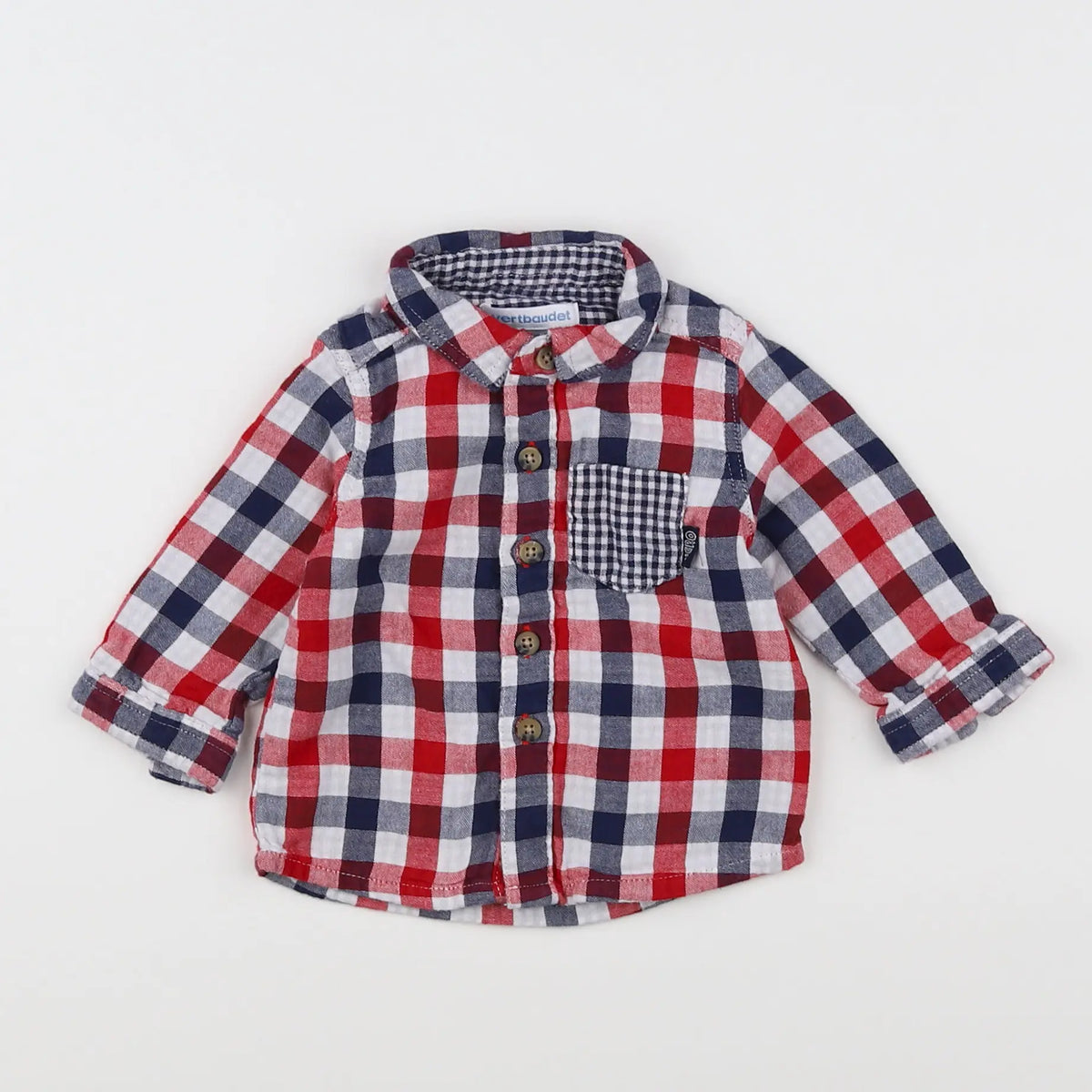 Vertbaudet - chemise multicolore - 3 mois
