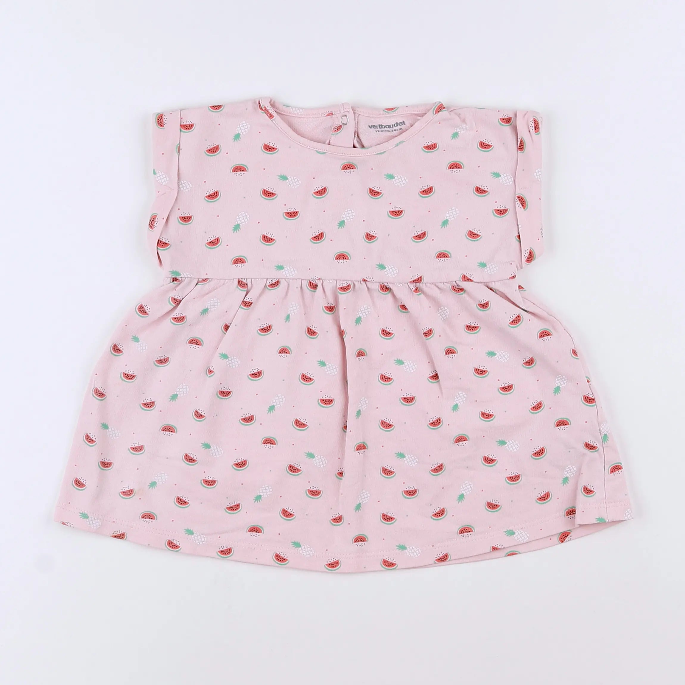 Vertbaudet - robe rose - 12 mois