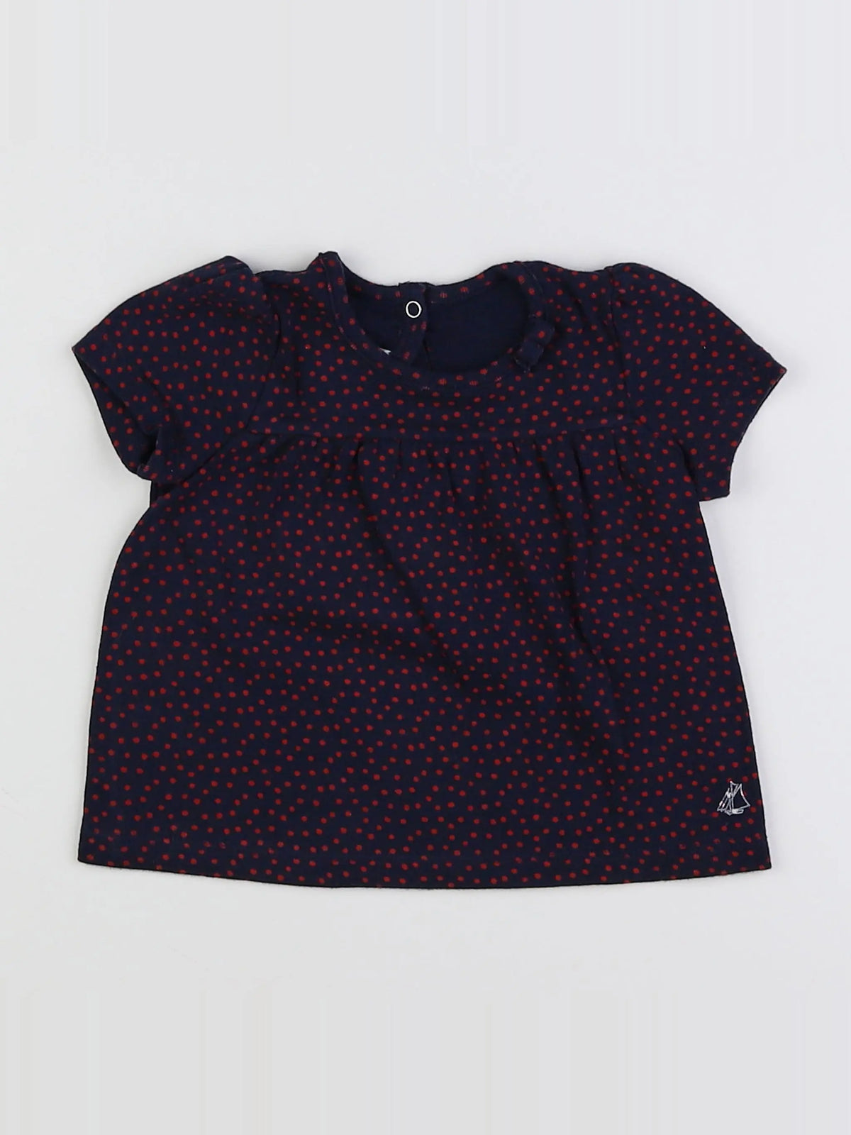 Petit Bateau - tee-shirt bleu, rouge - 12 mois