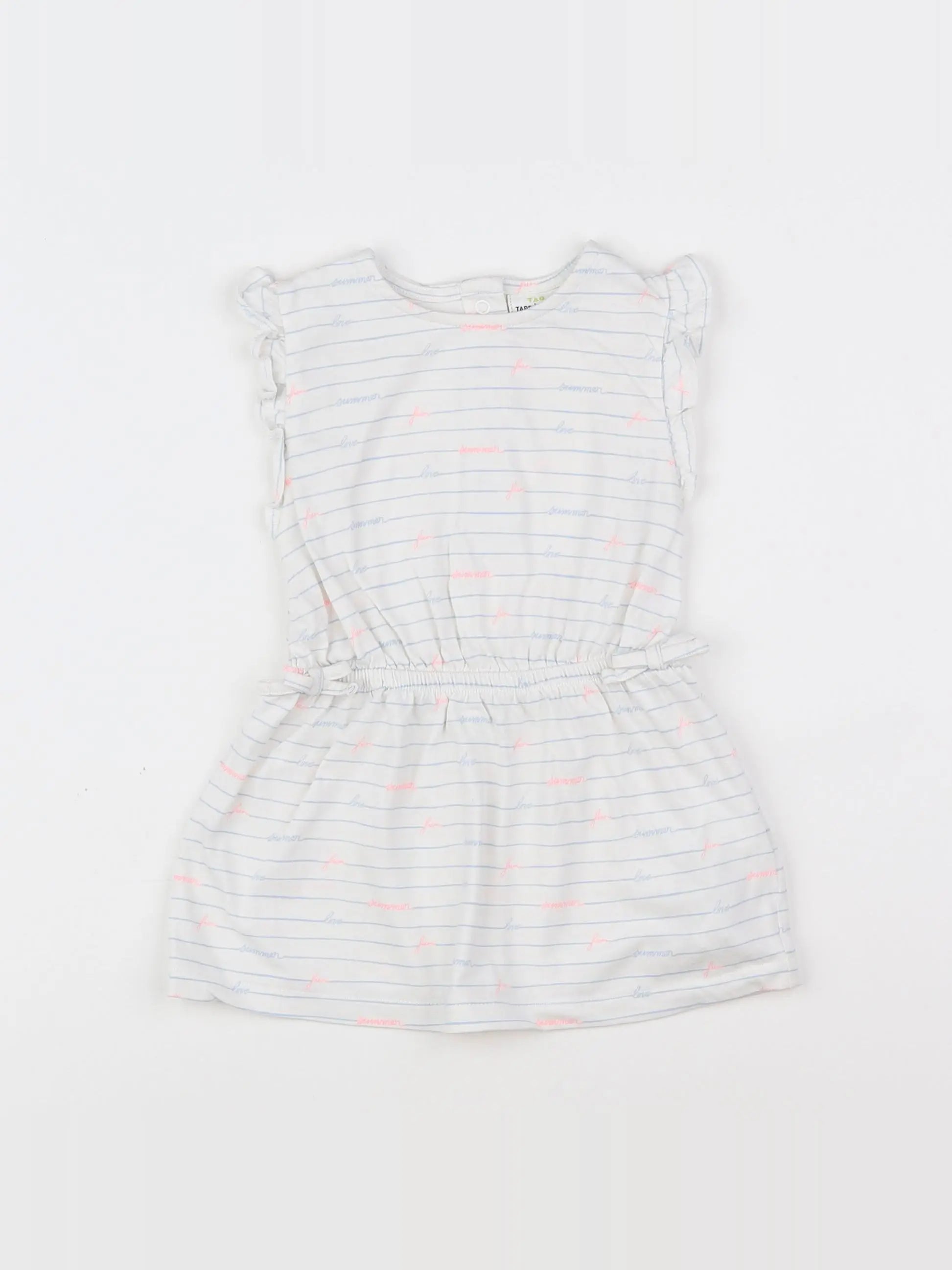 Tape à l'oeil - robe blanc, bleu - 12 mois