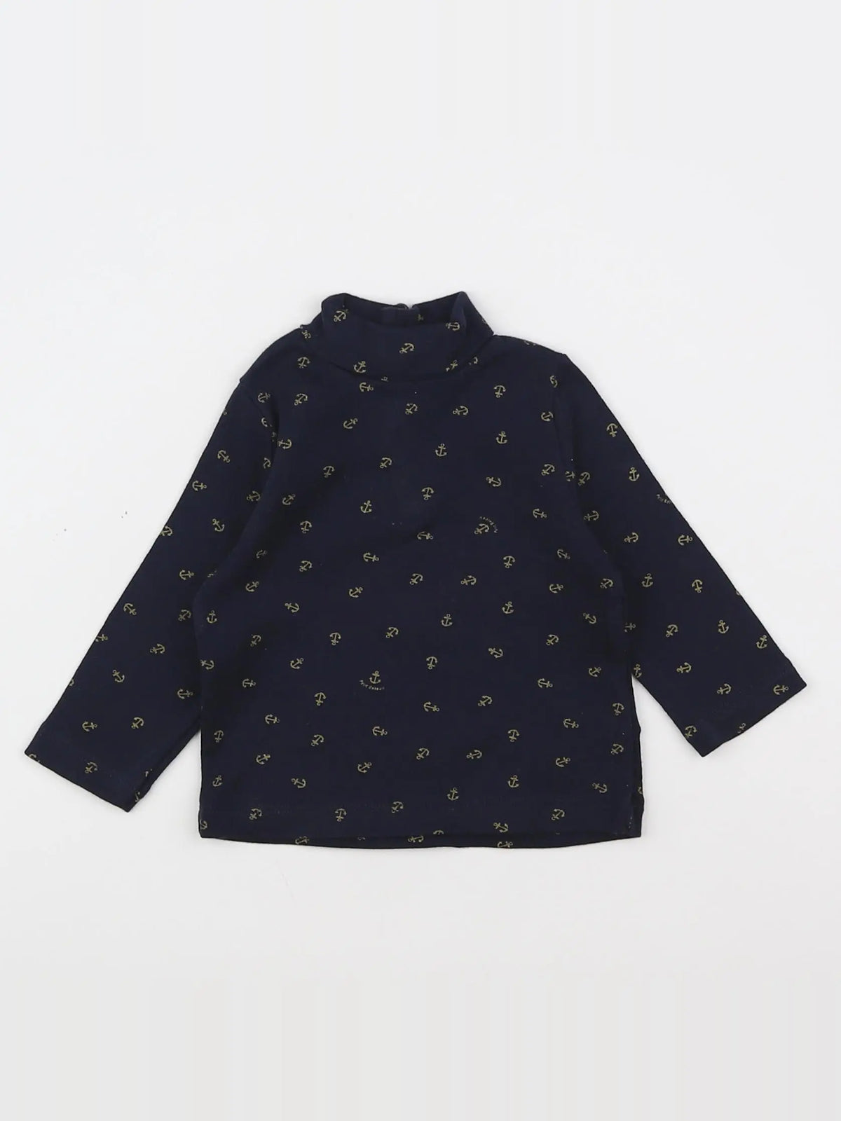 Petit Bateau - sous-pull bleu - 6 mois
