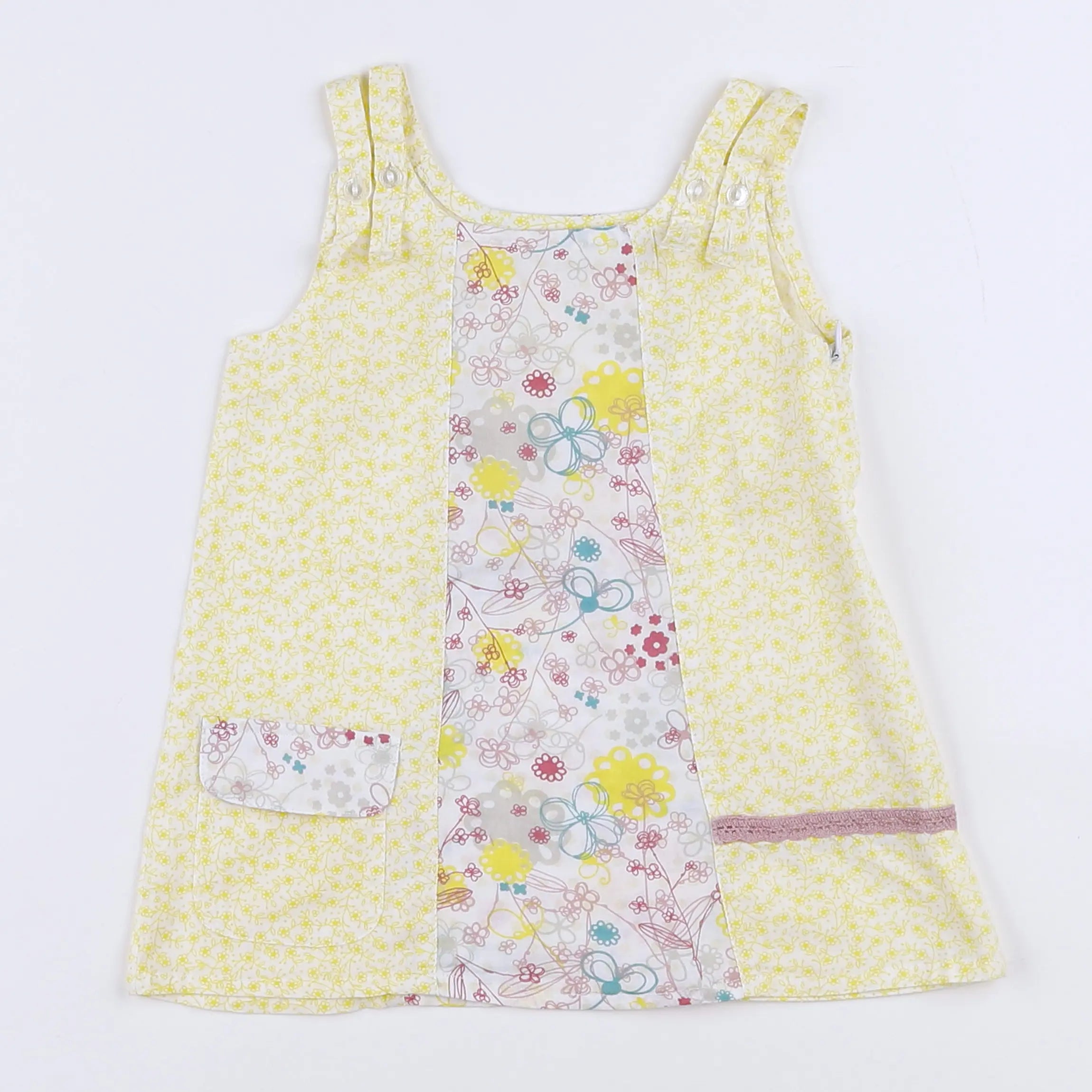 Vertbaudet - robe multicolore - 9 mois