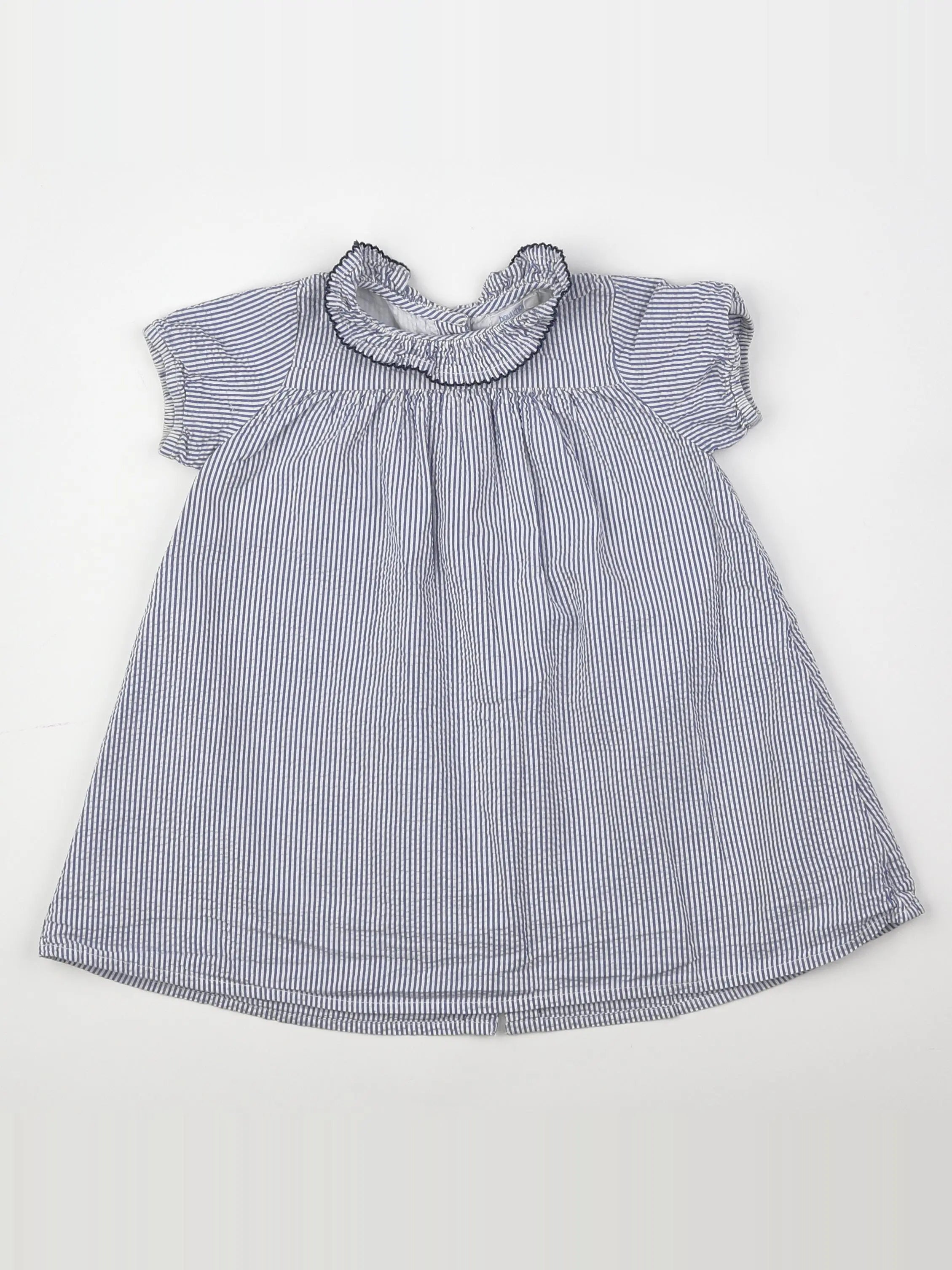 Boutchou - robe blanc, bleu - 18 mois