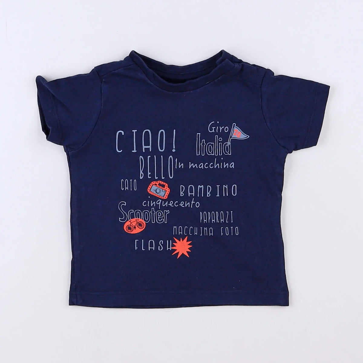 Vertbaudet - tee-shirt bleu - 3 mois