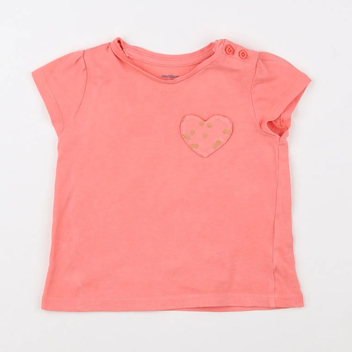 Vertbaudet - tee-shirt rose - 9 mois