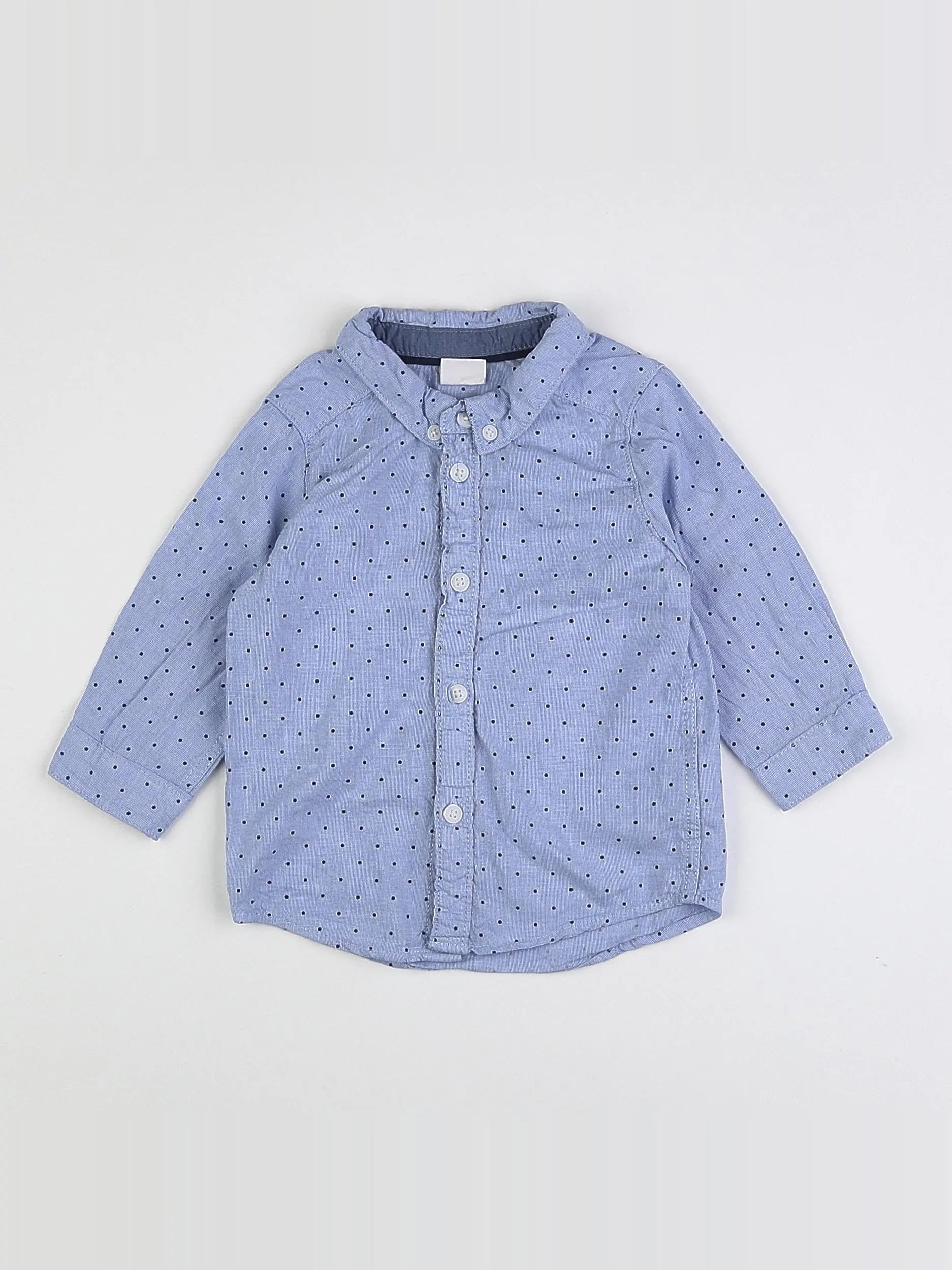 H&M - chemise bleu - 3/6 mois