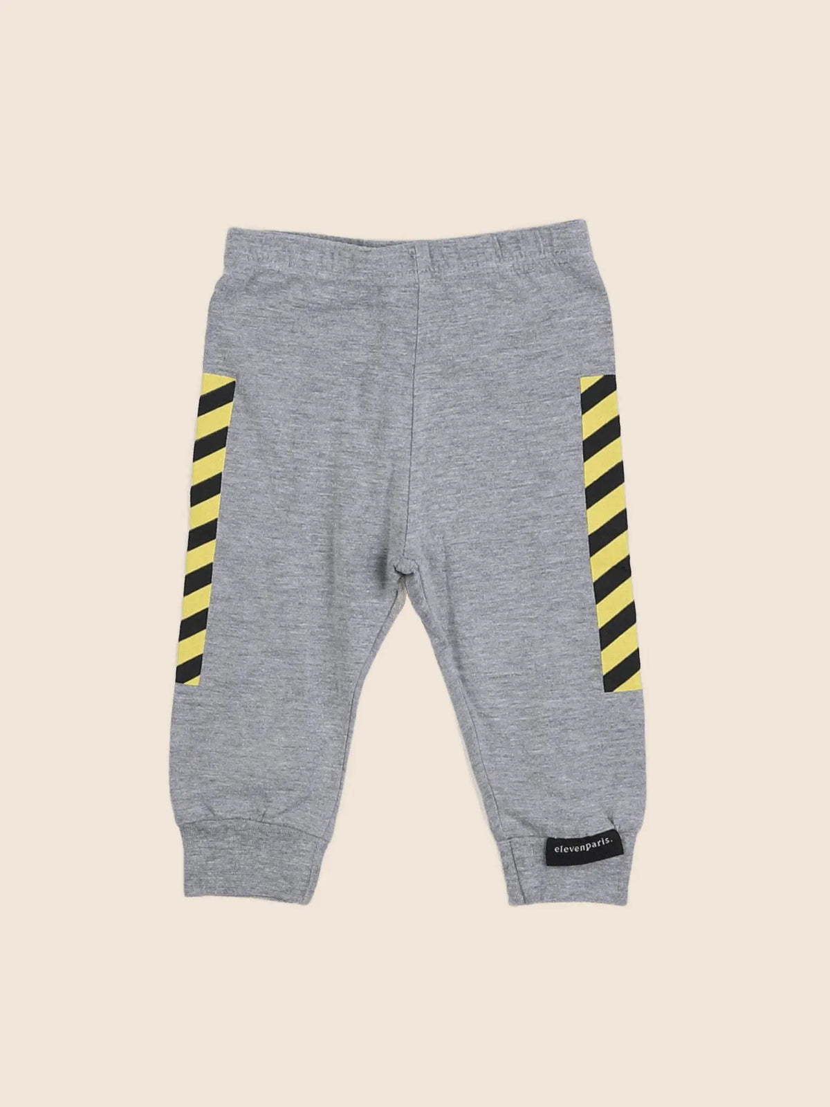 Little Eleven Paris - legging gris, jaune - 6 mois