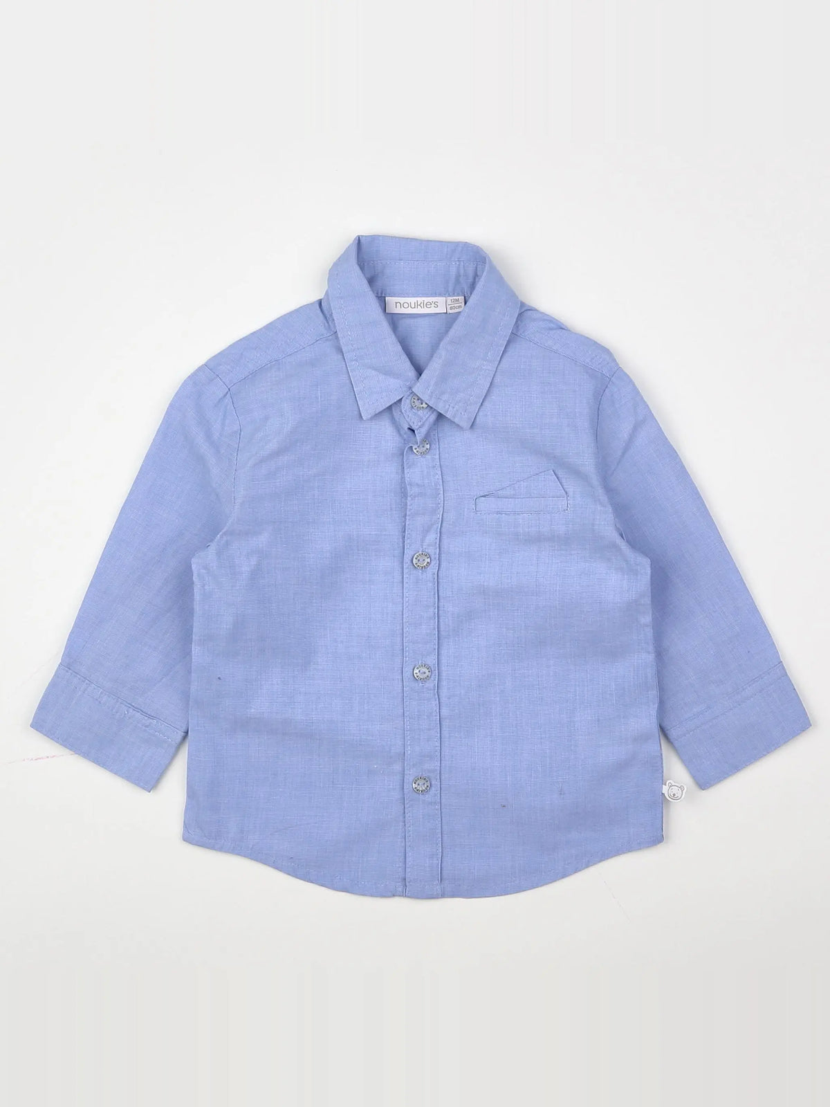Noukie's - chemise bleu - 12 mois