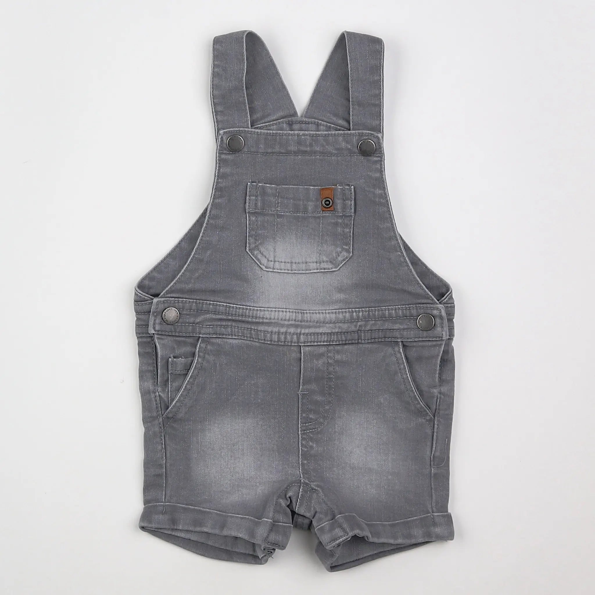 Vertbaudet - salopette gris - 12 mois