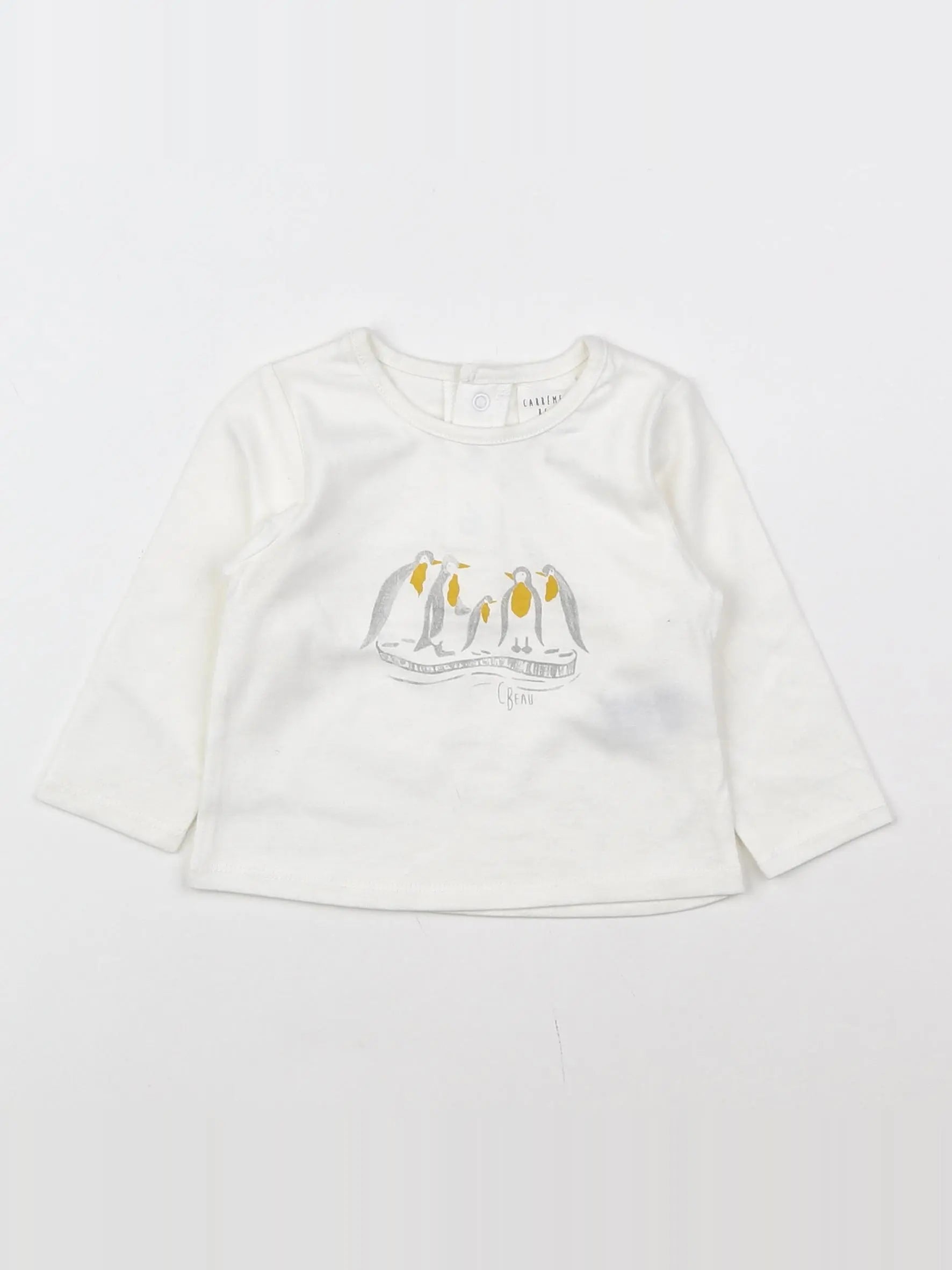 Carrément Beau - tee-shirt blanc - 6 mois