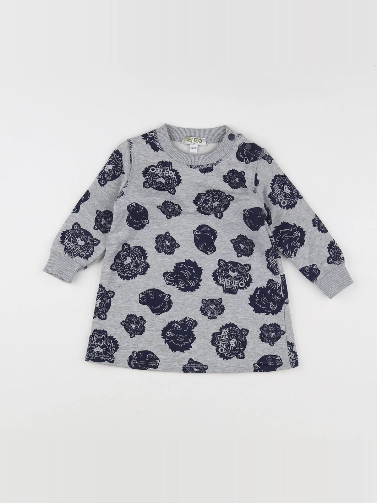 Kenzo - robe bleu, gris - 12 mois