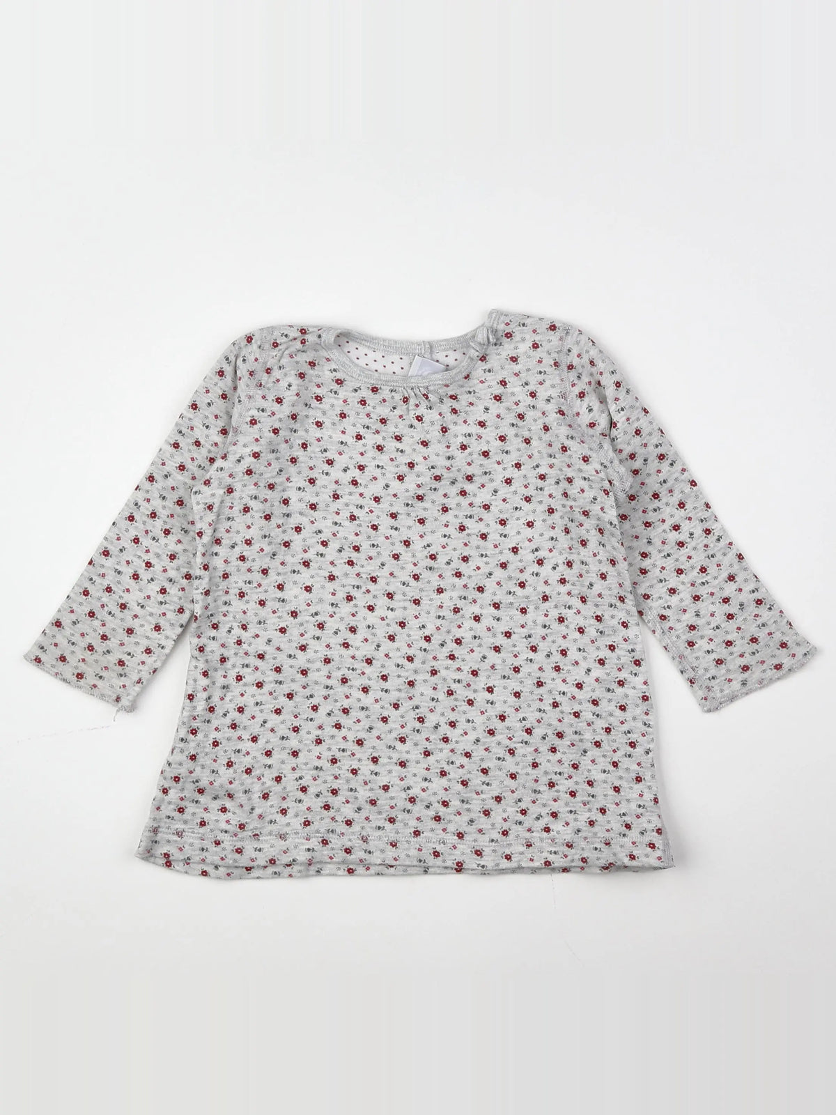 Petit Bateau - robe gris - 12 mois