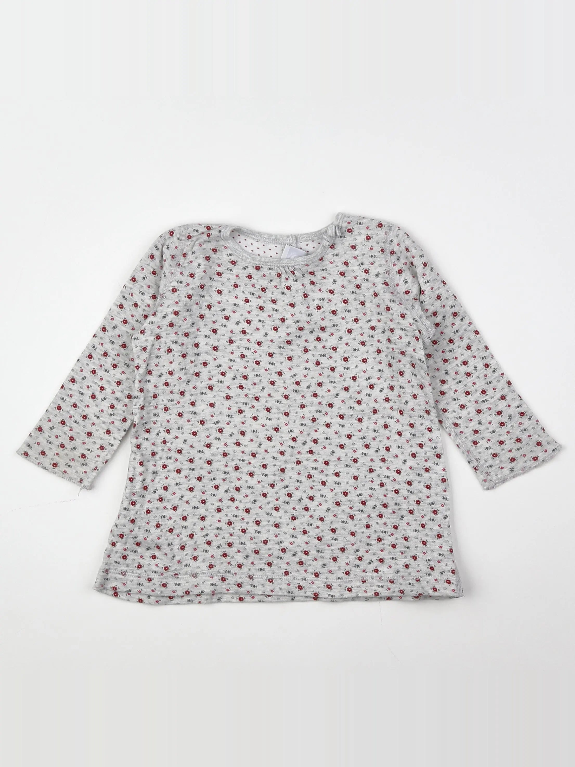 Petit Bateau - robe gris - 12 mois