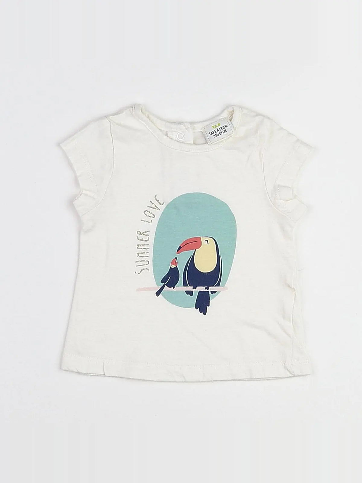 Tape à l'oeil - tee-shirt blanc - 3 mois
