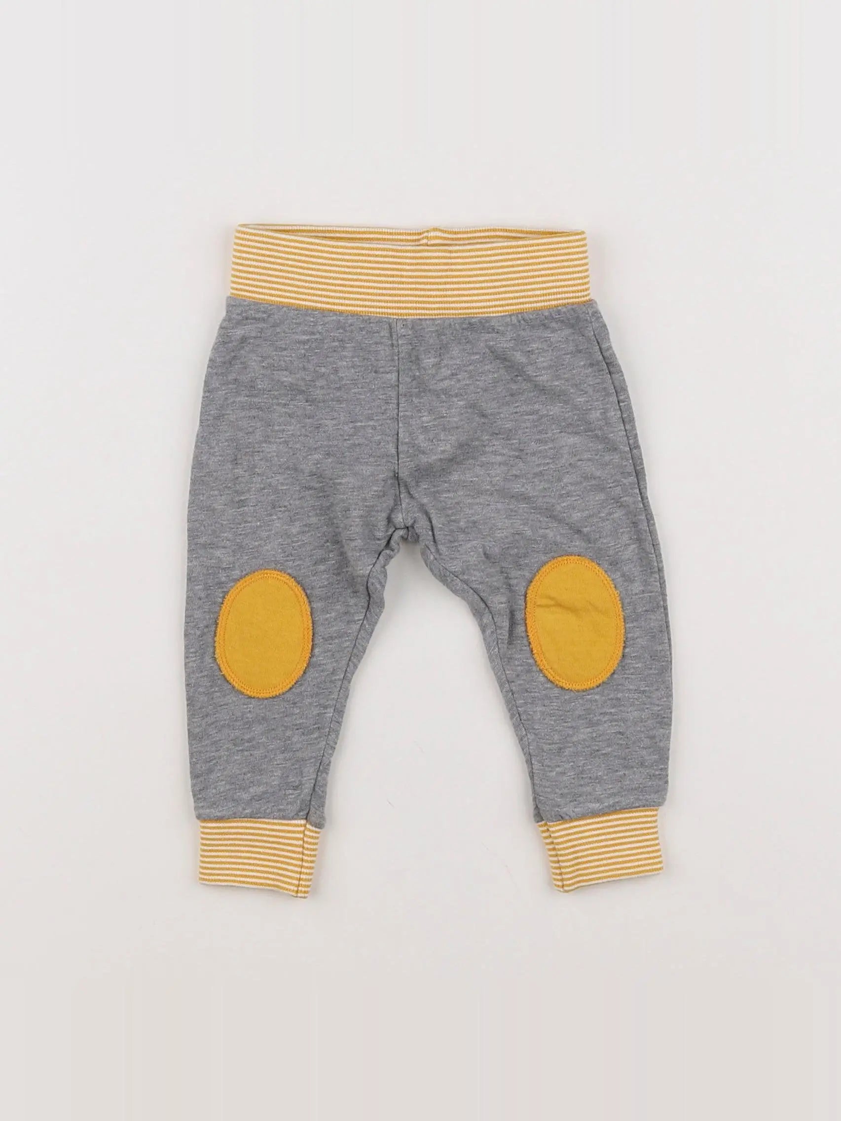Petit Bateau - jogging gris, jaune - 6 mois