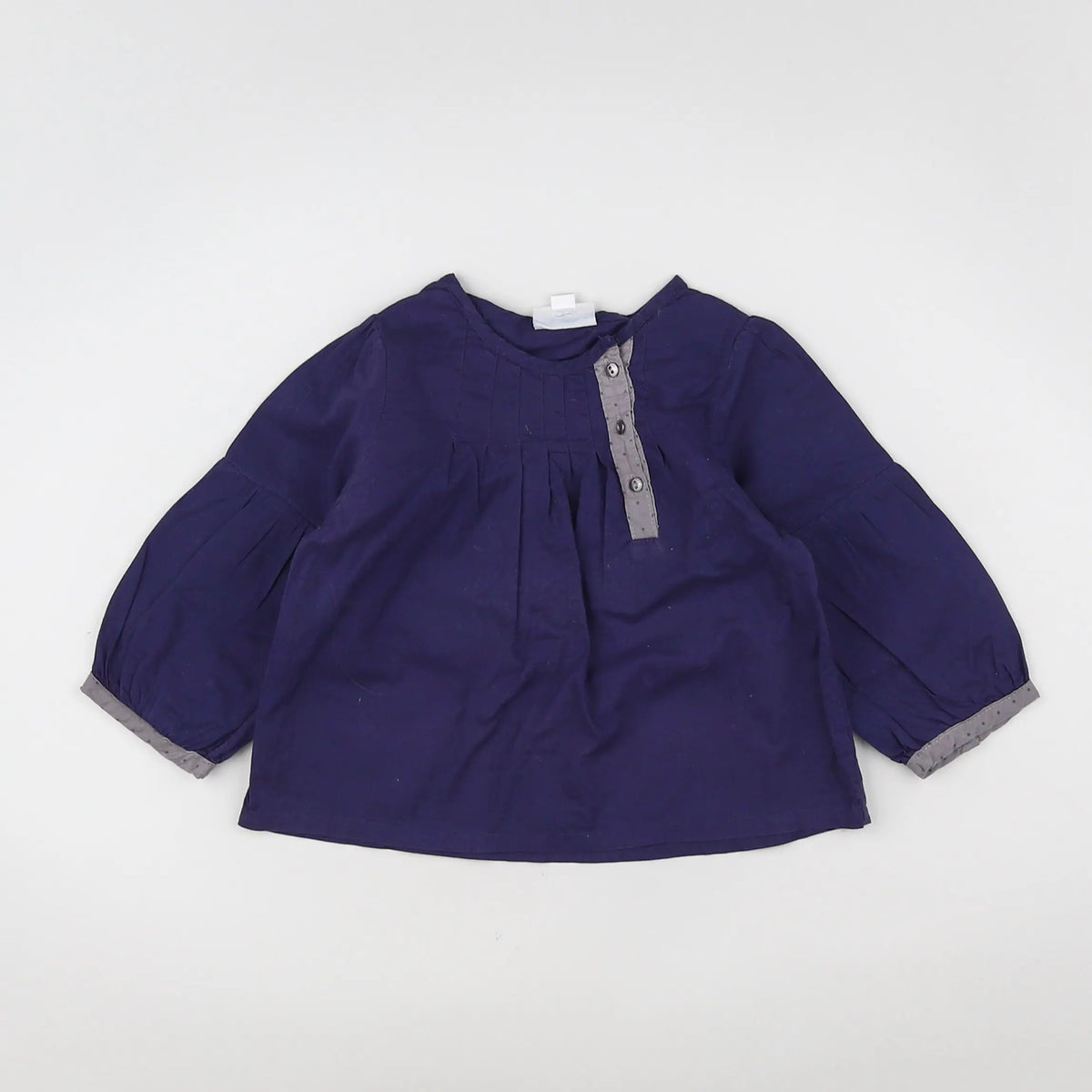 Vertbaudet - blouse bleu - 12 mois