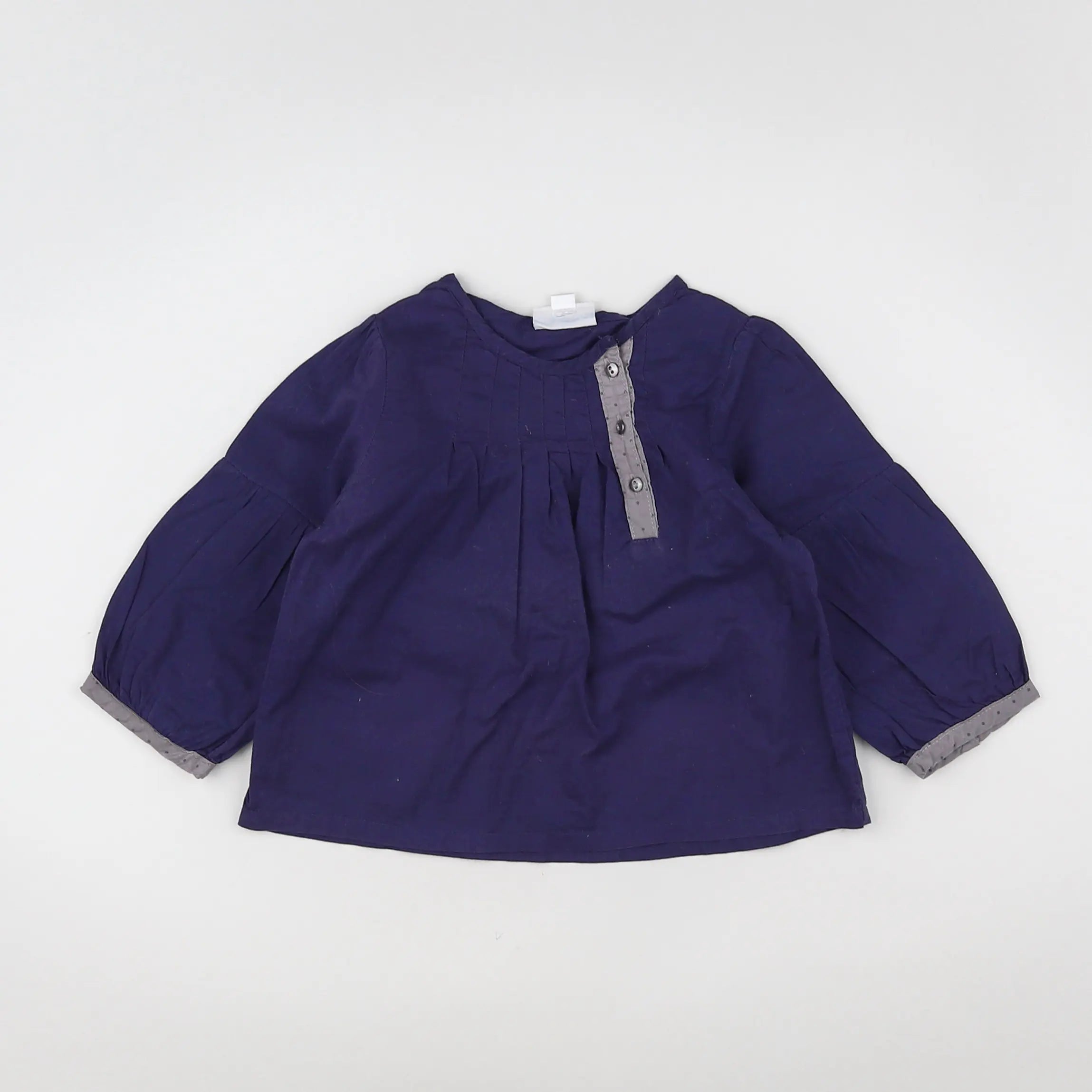 Vertbaudet - blouse bleu - 12 mois