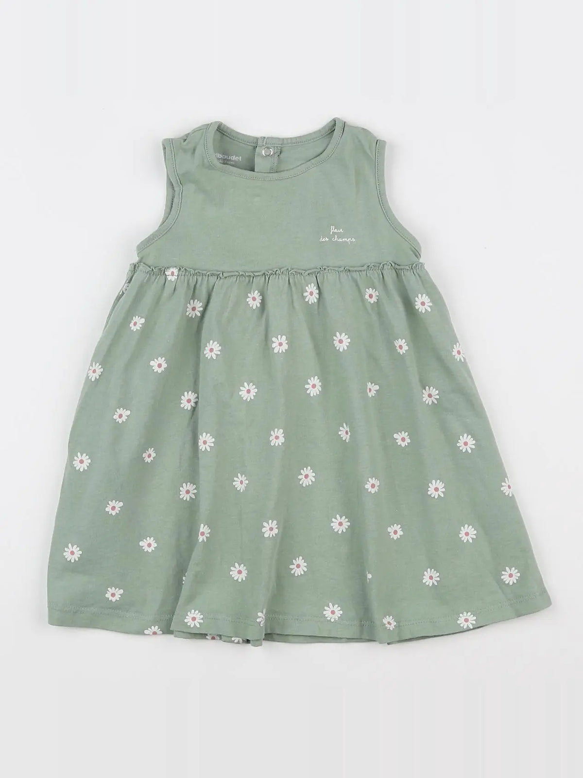Vertbaudet - robe vert - 12 mois