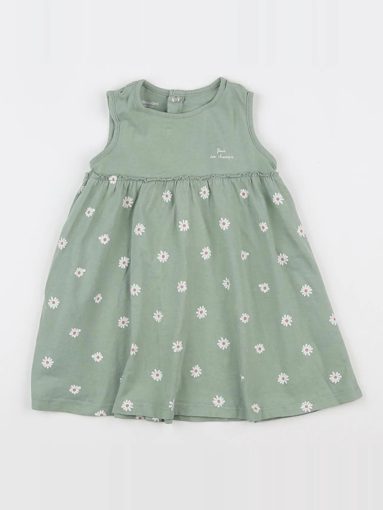 Vertbaudet - robe vert - 12 mois