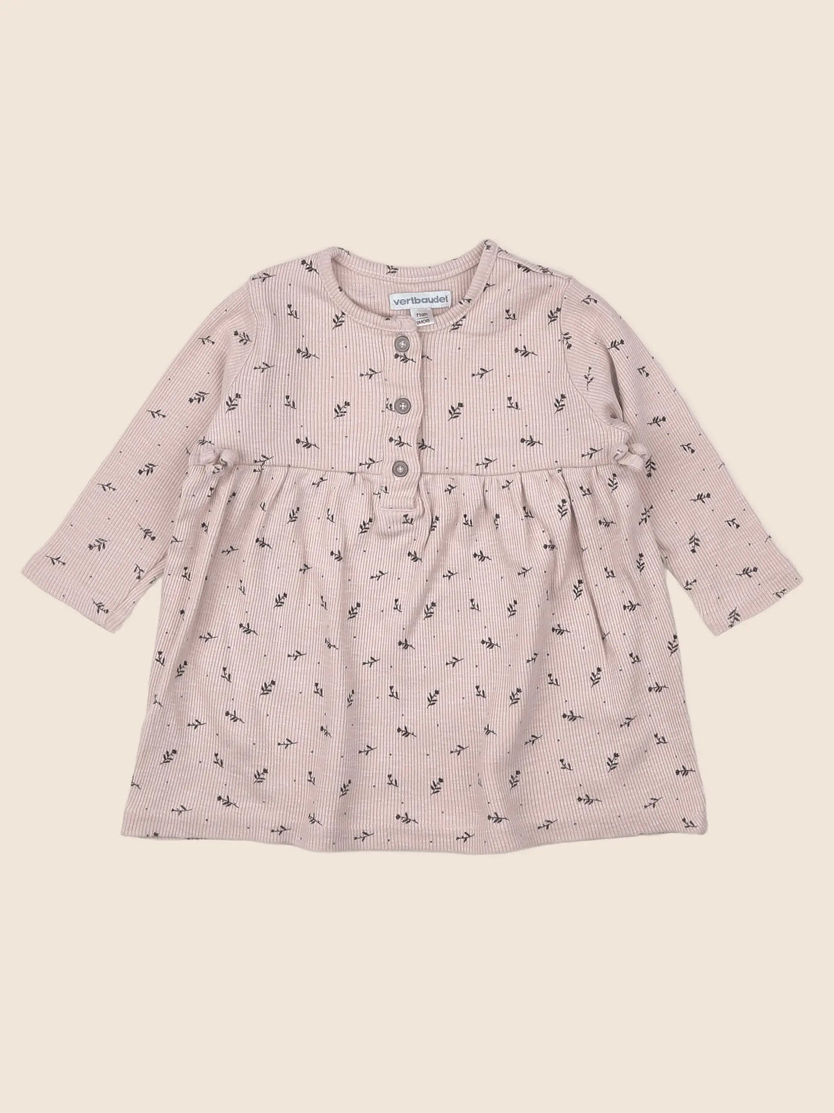 Vertbaudet - robe rose - 9 mois
