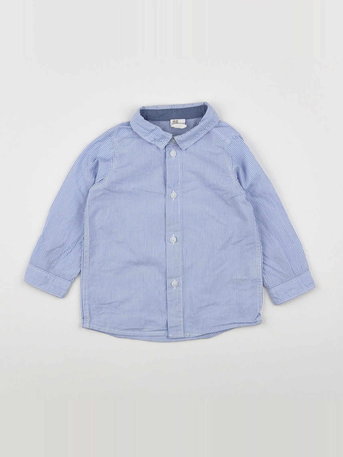 H&M - chemise bleu - 6/9 mois