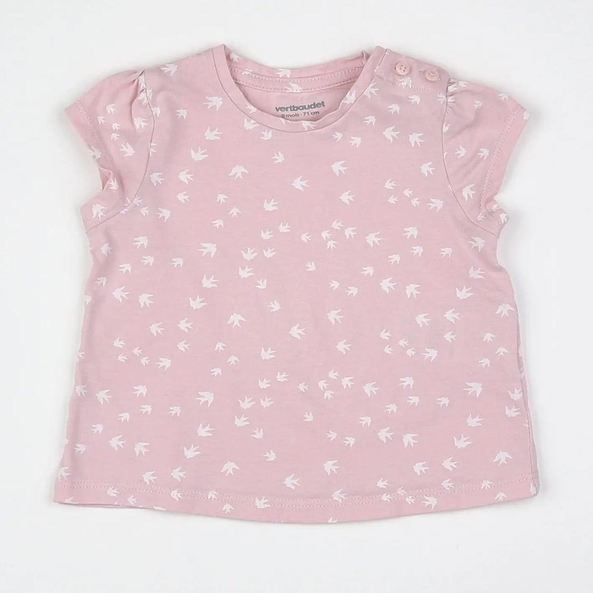 Vertbaudet - tee-shirt rose - 9 mois