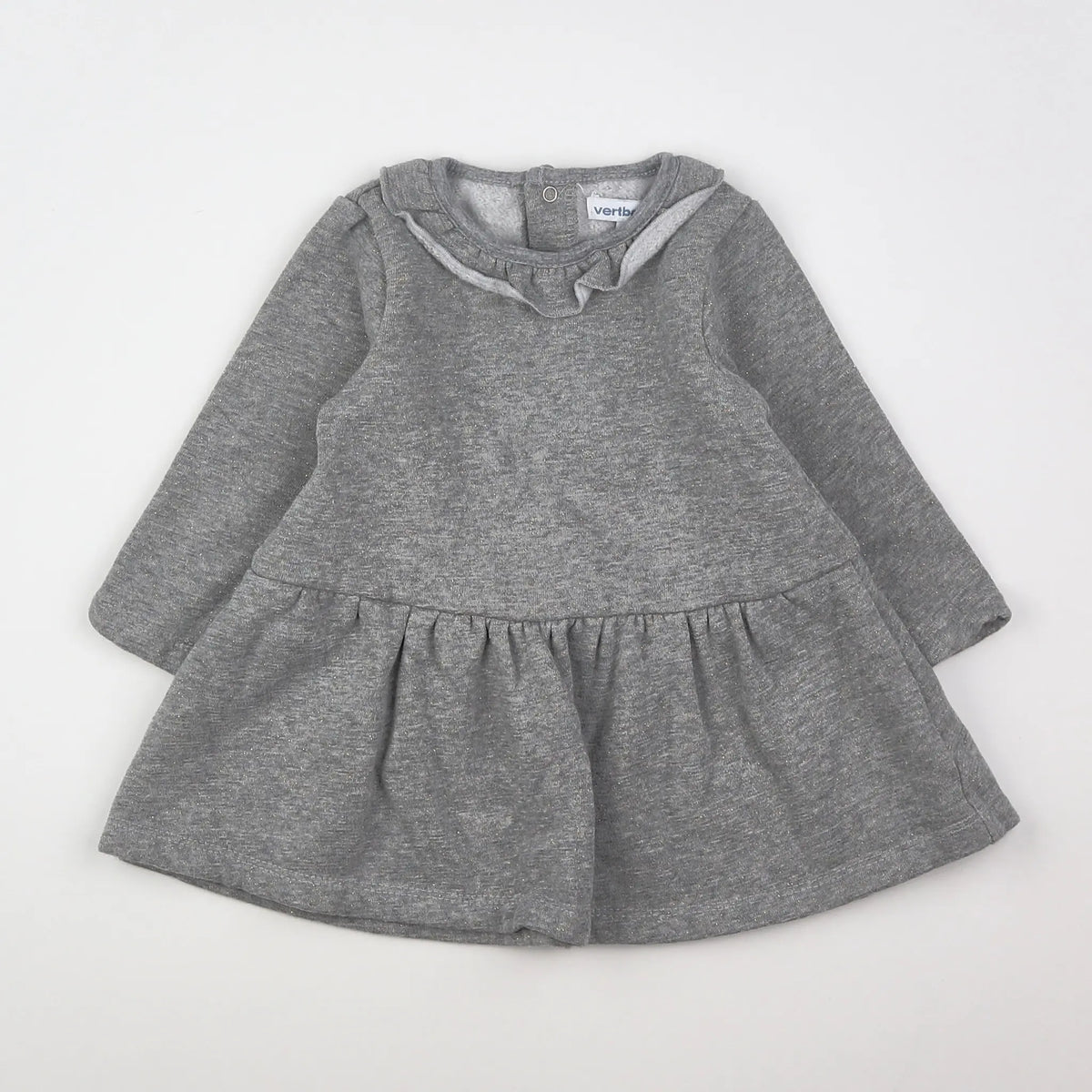 Vertbaudet - robe gris - 12 mois