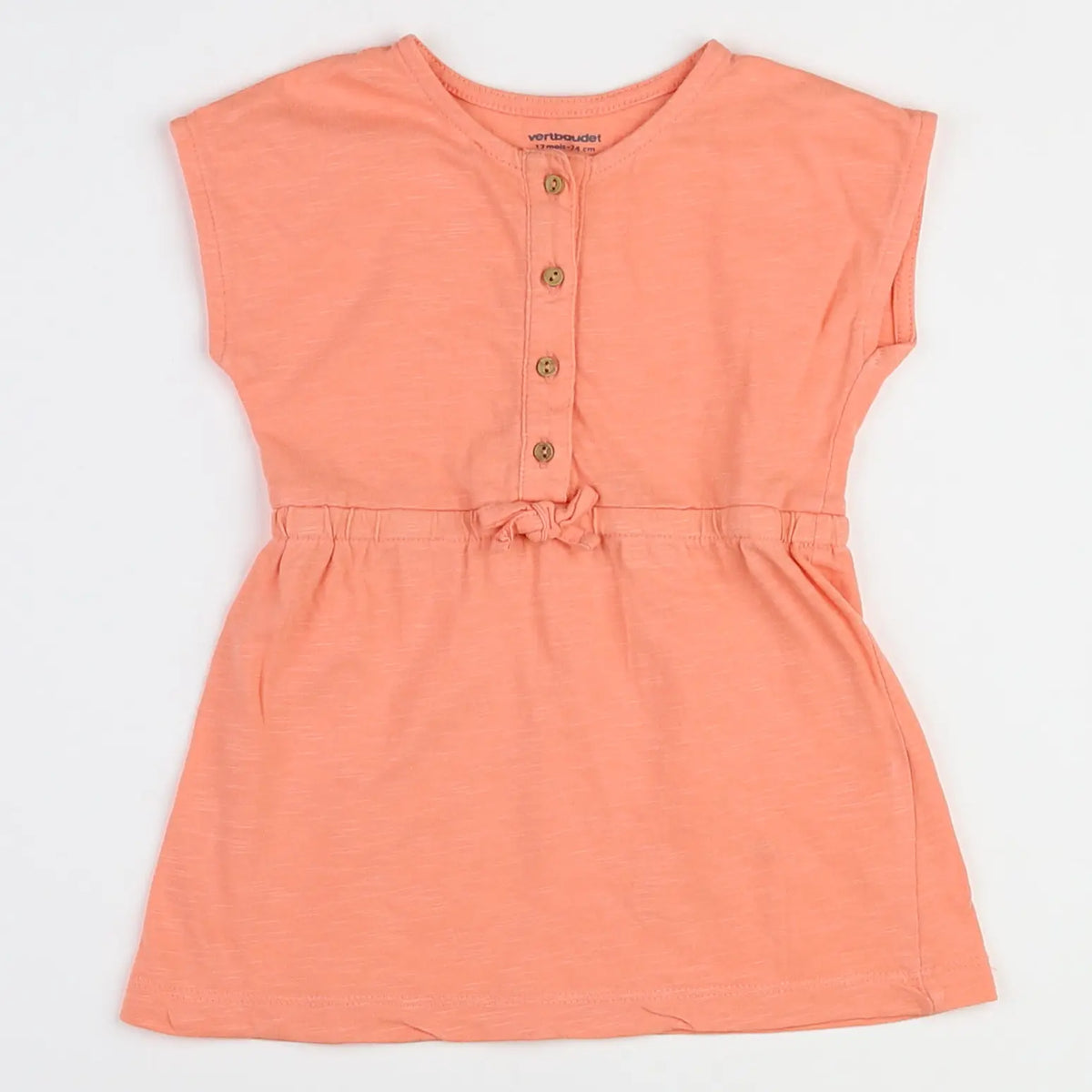 Vertbaudet - robe orange - 12 mois