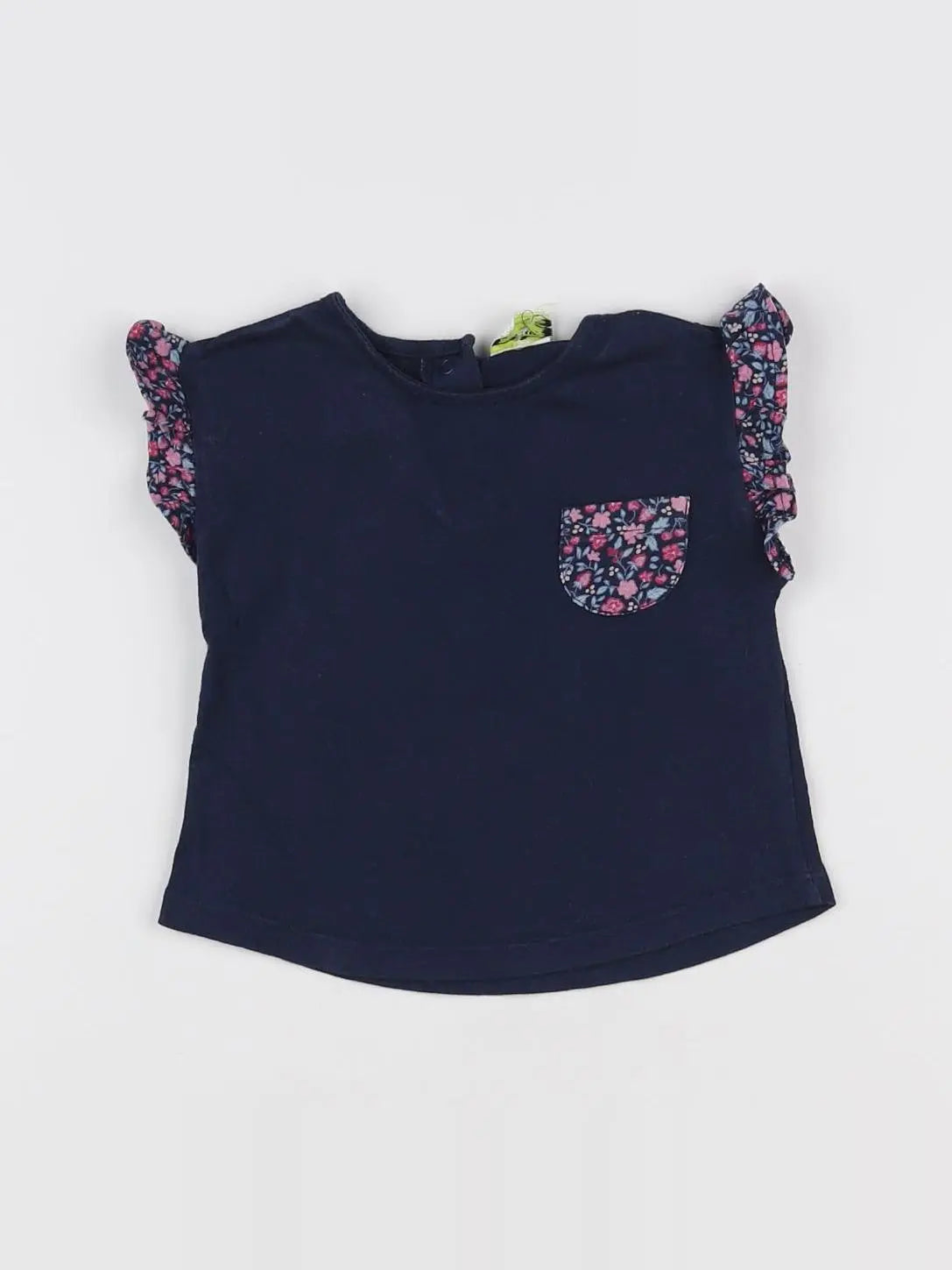 Tape à l'oeil - tee-shirt bleu, rose - 6 mois