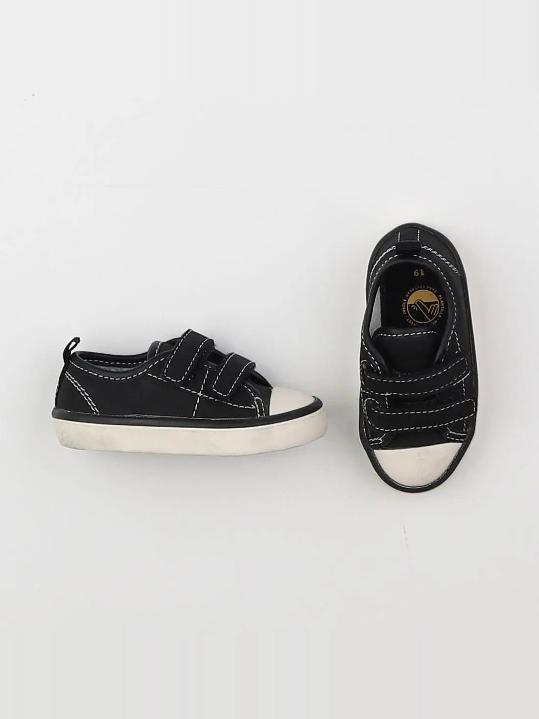 Zara - tennis à scratch/ lacets noir - pointure 19