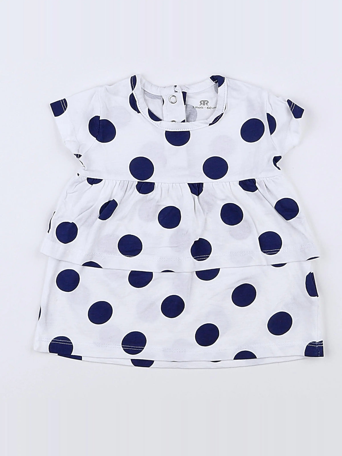 La Redoute - robe blanc, bleu - 3 mois