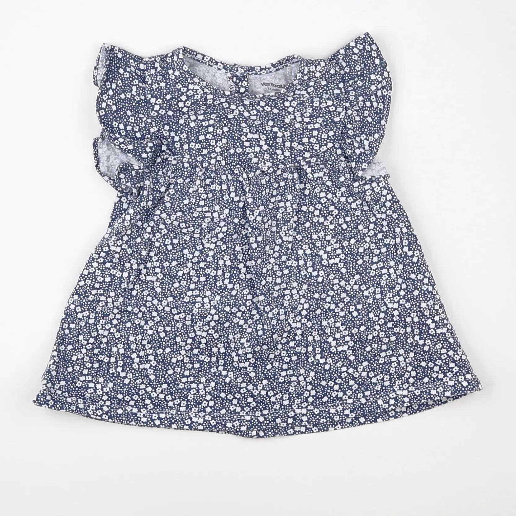 Vertbaudet - tee-shirt bleu - 12 mois