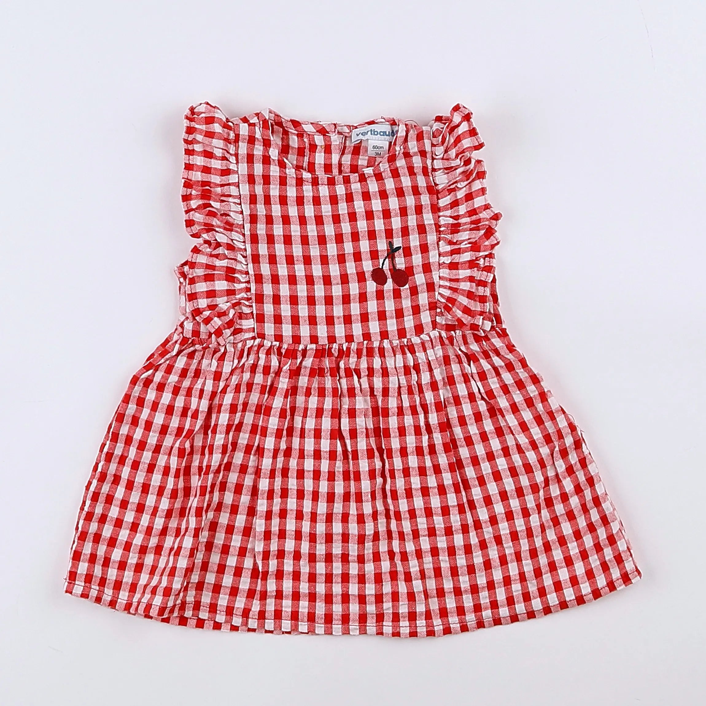 Vertbaudet - robe rouge - 3 mois