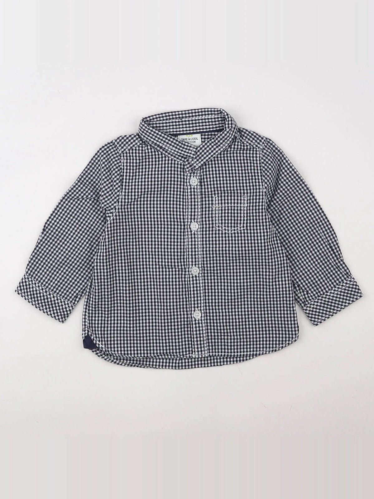Tape à l'oeil - chemise blanc, noir - 9 mois