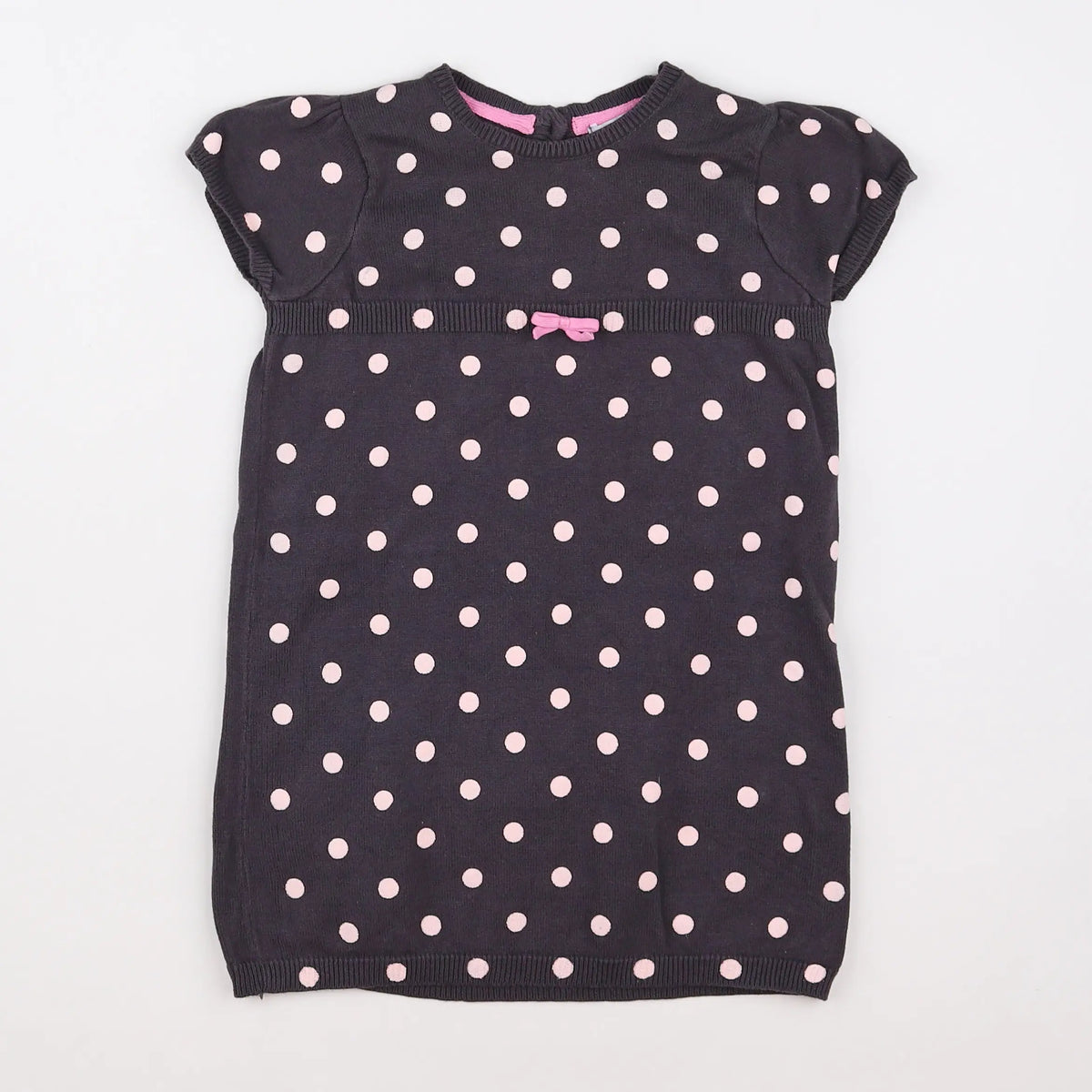 Vertbaudet - robe rose, marron - 2 ans